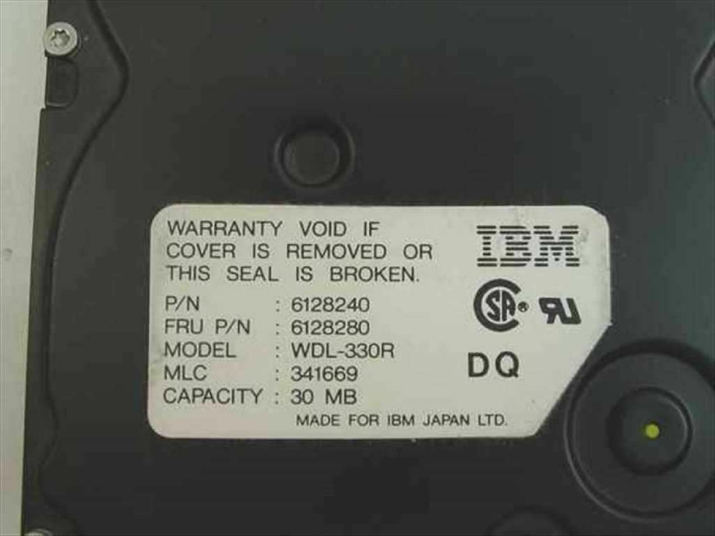 IBM 6128280 30MB PS/2 3.5 INCH 3H HARD DRIVE