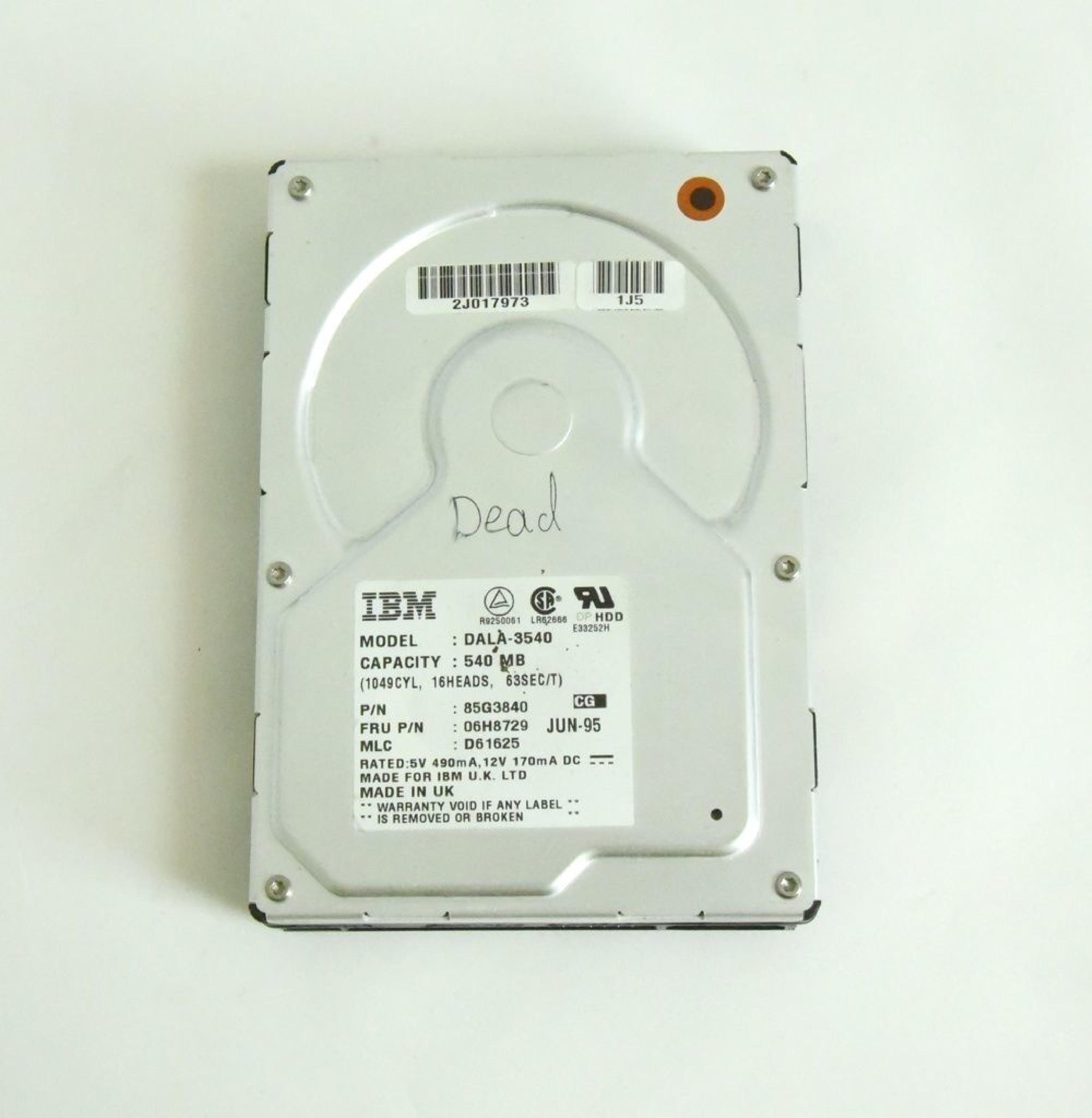 QUANTUM / IBM 82G5928 540MB IDE DRIVE 3.5 3.5INCHES