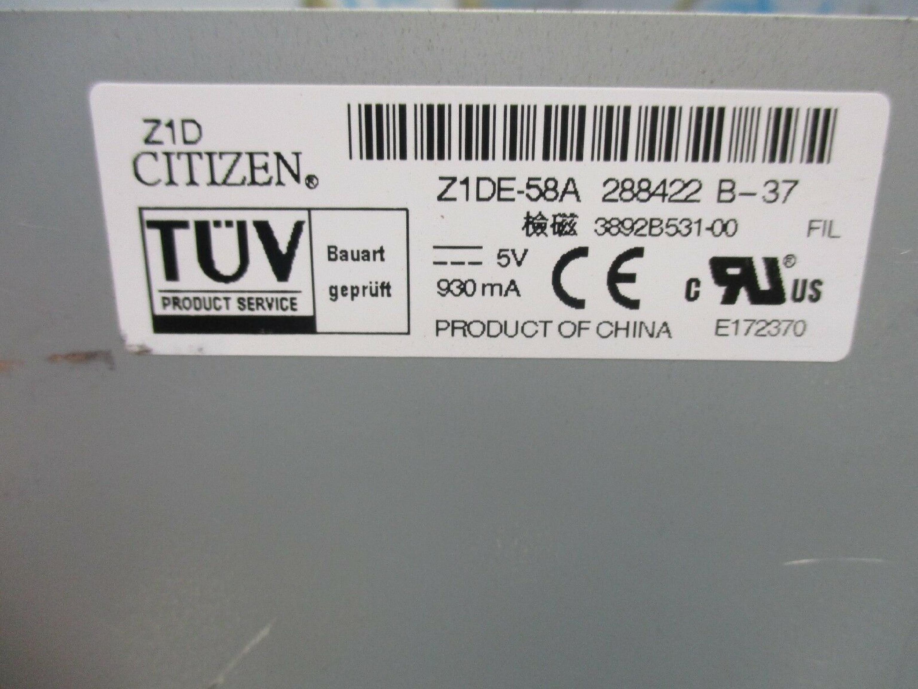 CITIZEN Z1DE-58A 1.44 FLOPPY DRIVE