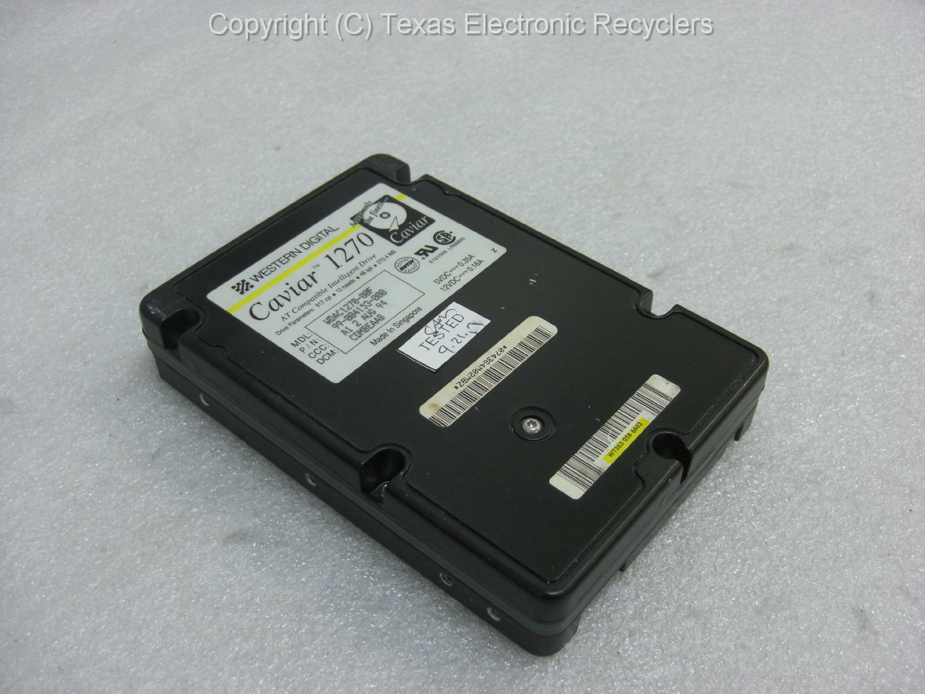 WESTERN DIGITAL / WD WDAC1270-00F 270MB 3.5 CAVIAR HARD DRIVE