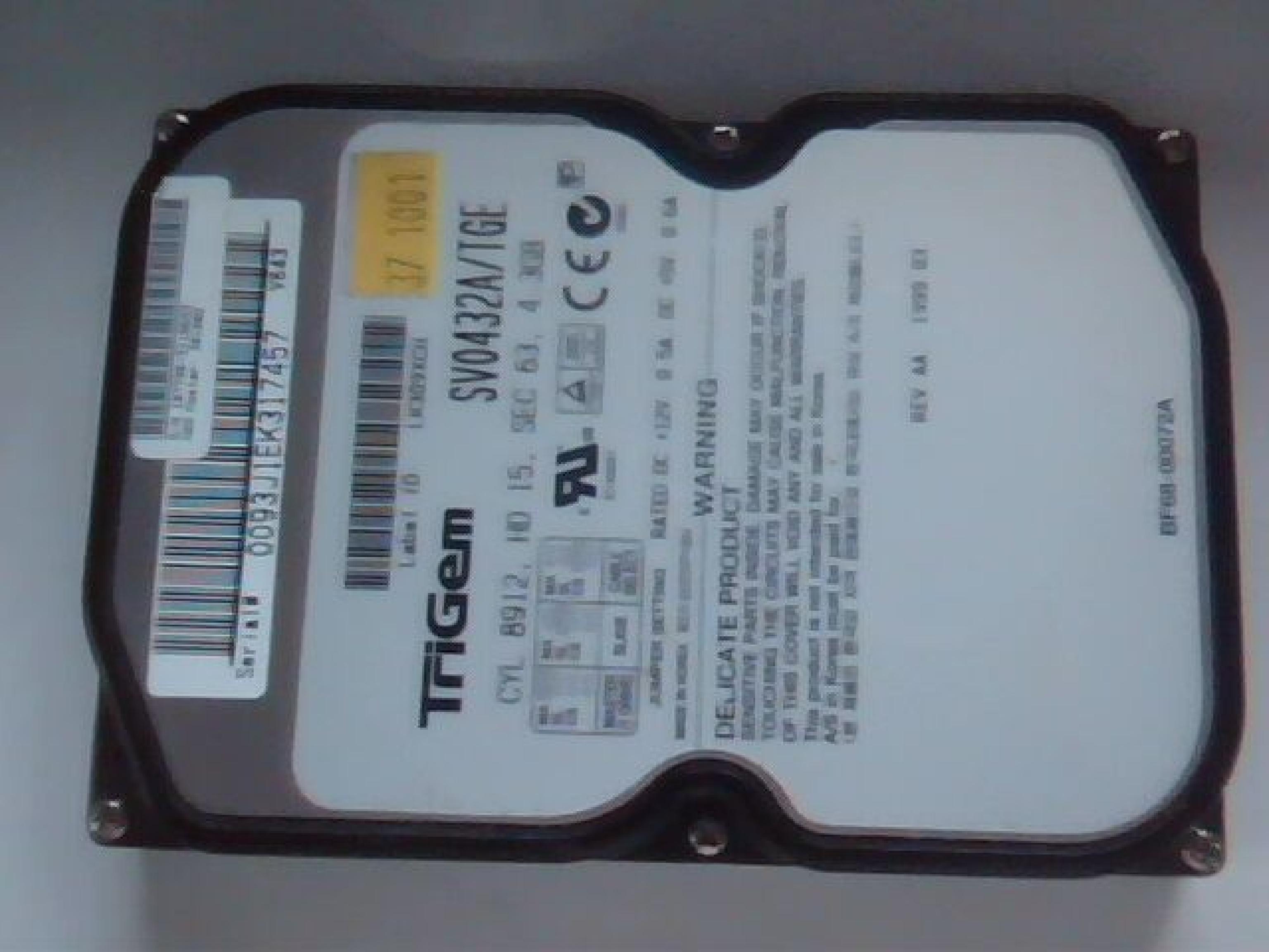 TRIGEM SV0432A/TGE 4.3GB IDE HARD DRIVE IDE HARD DRIVE 3.5 INCH