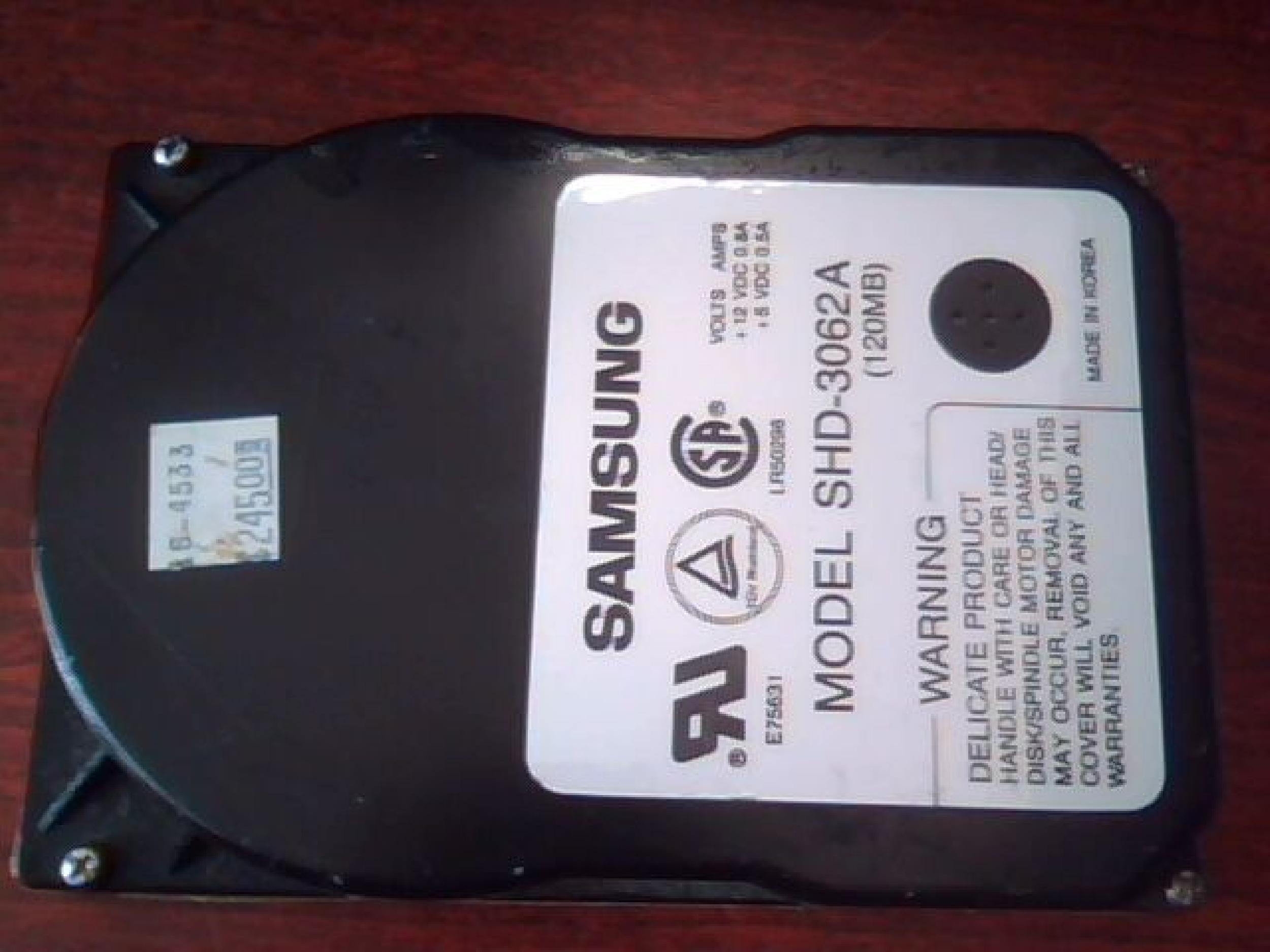 SAMSUNG SHD-3062A 120MB IDE 3.5 INCH 3H HARD DRIVE