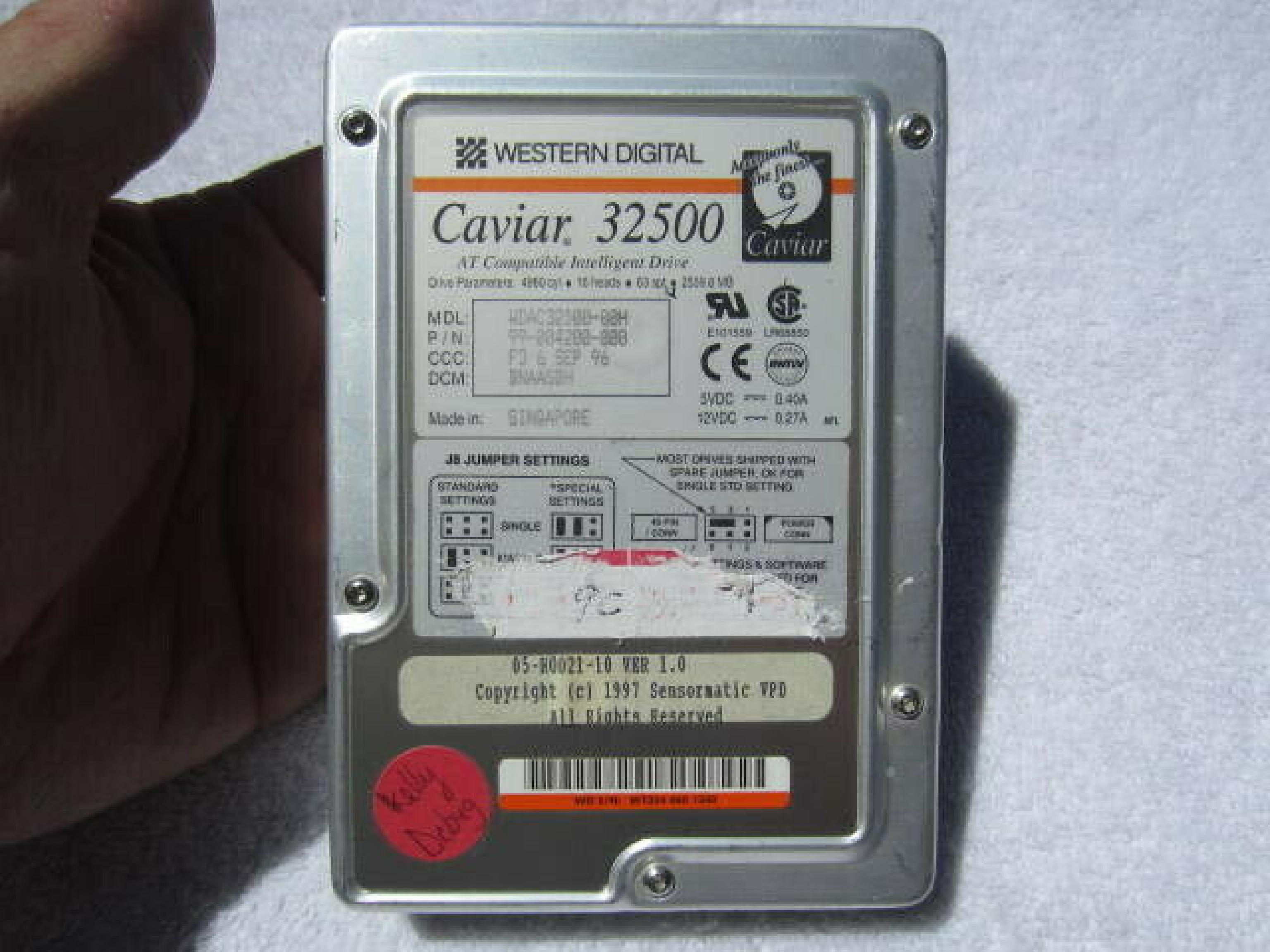 WESTERN DIGITAL / WD WDAC32500-00H 2.5GB IDE 3.5 INCH HARD DRIVE