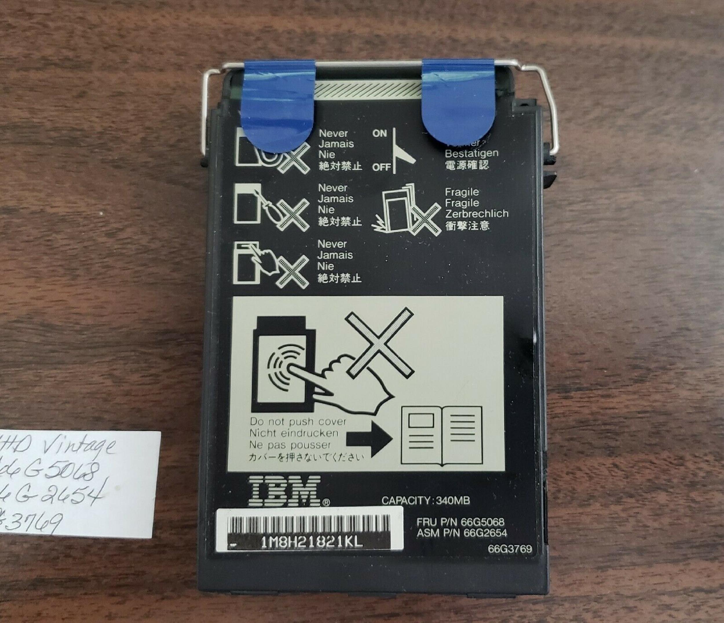 IBM 66G2654 340MB 2.5 INCH IDE HARD DRIVE FOR TP 360/750/C/CS/755