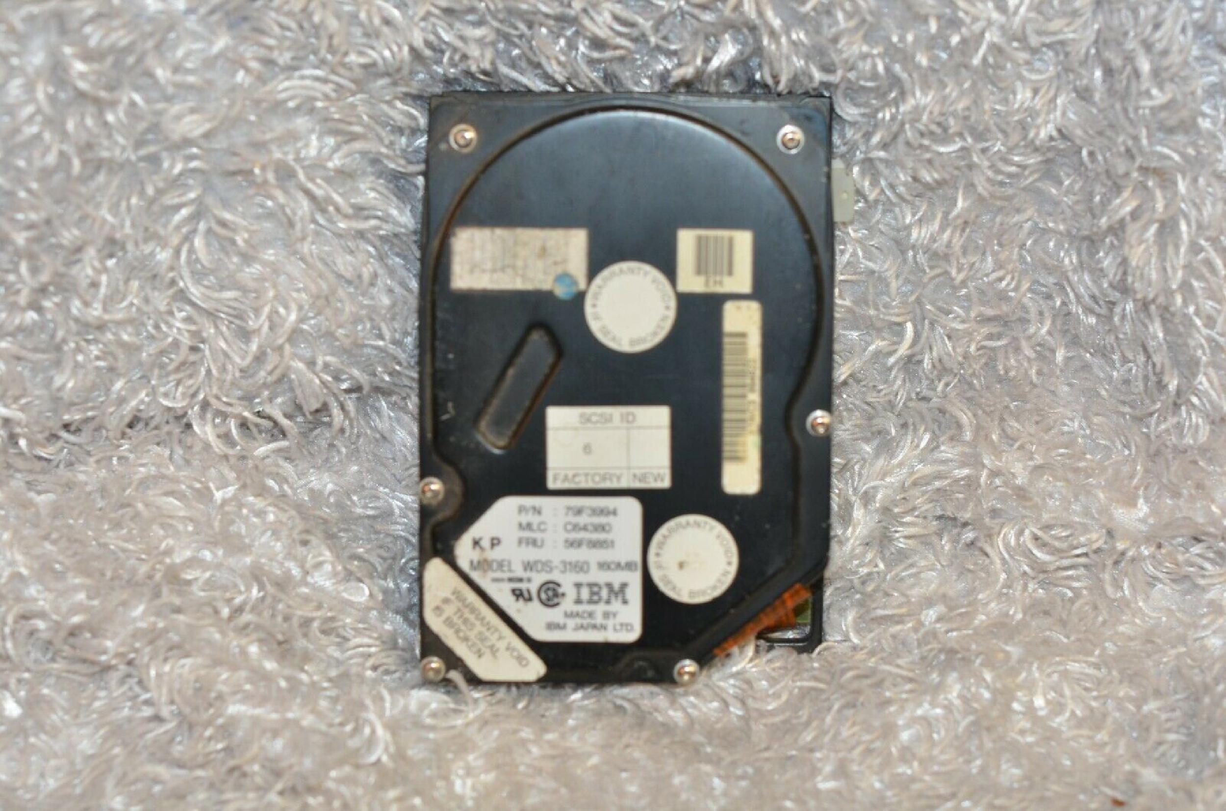IBM WDS-3160 160MB PS/2 SCSI HARD DRIVE