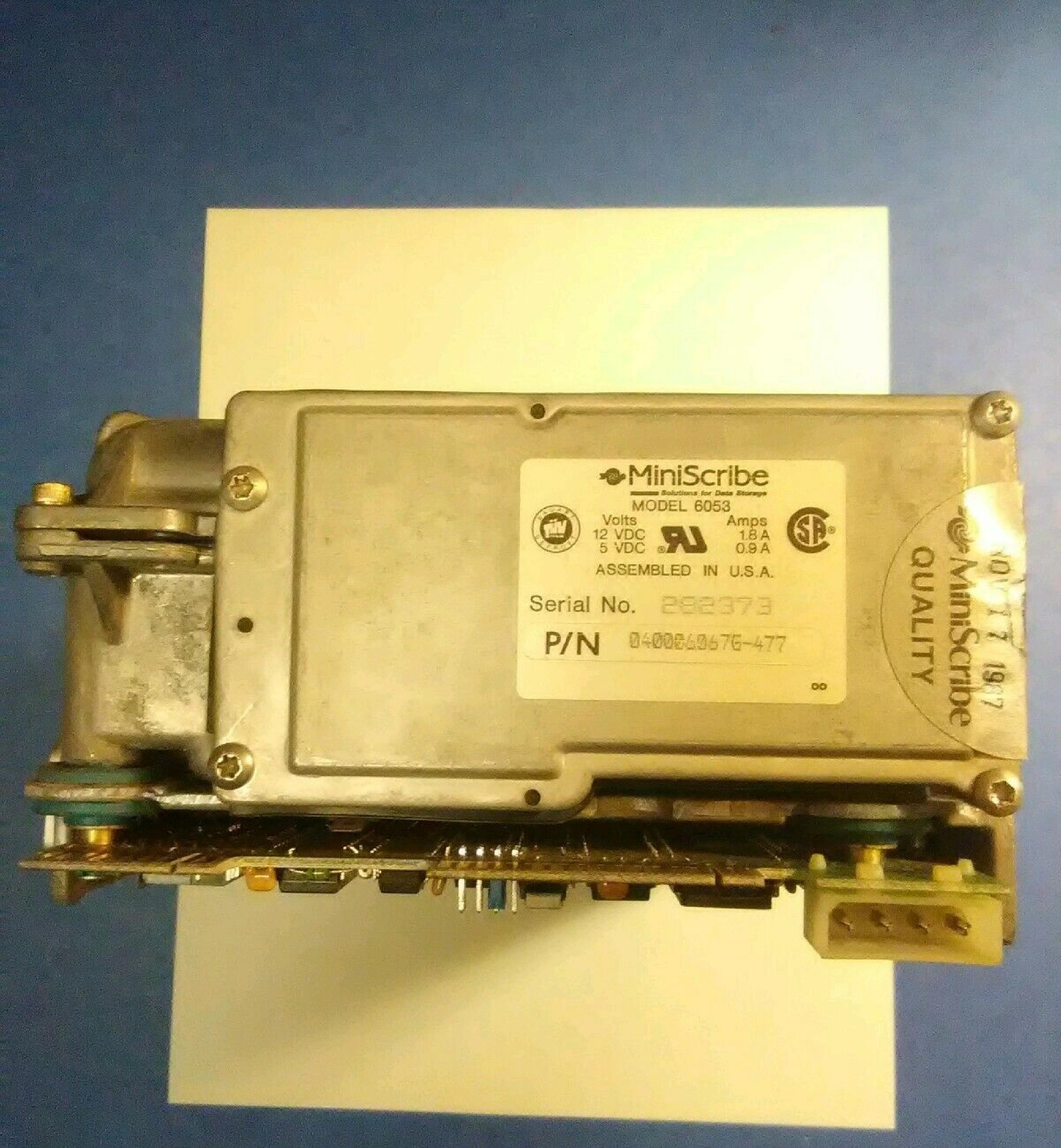 MINISCRIBE 6053 44MB MFM FH 5.25 INCH HARD DRIVE