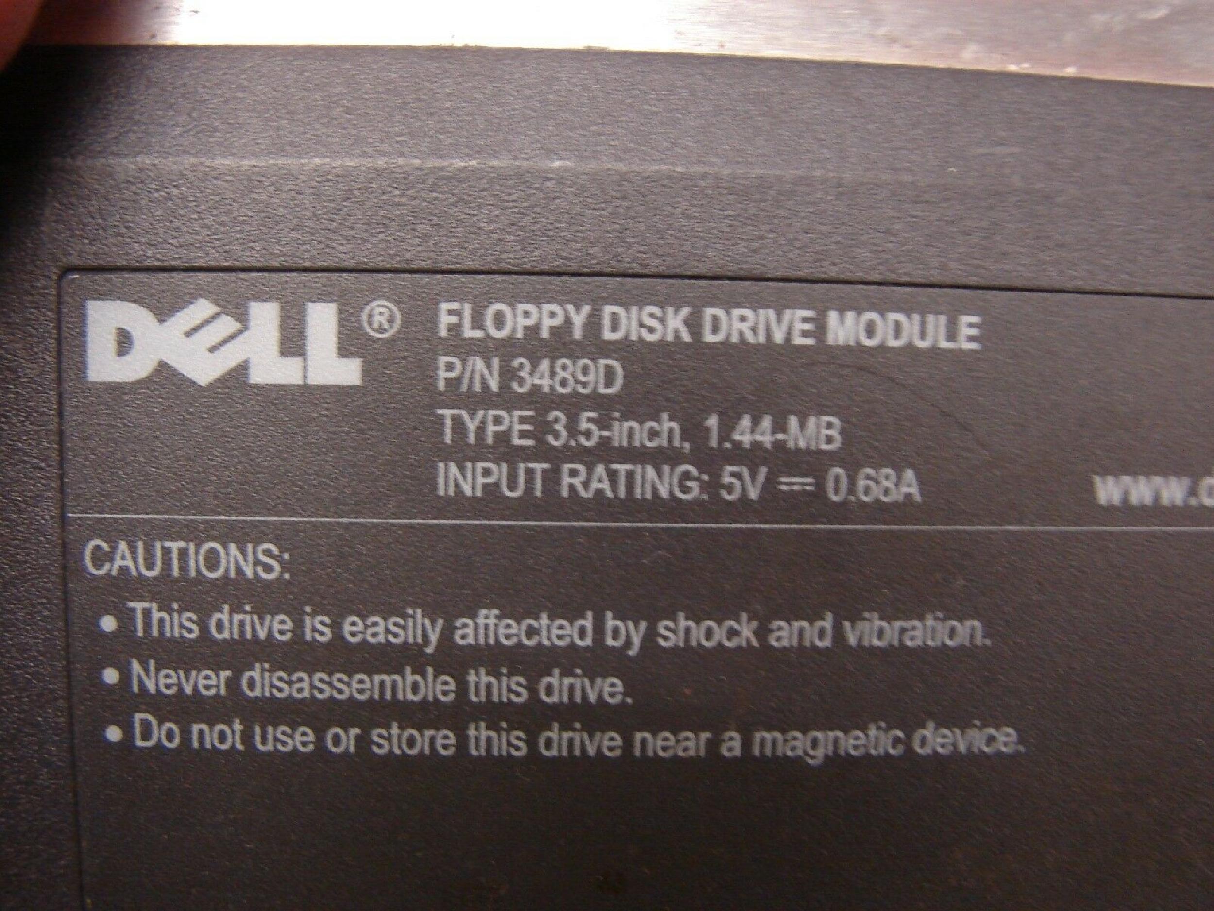DELL 3489D 1.44 FLOPPY DRIVE ASSEMBLY 1.44MB MODULE