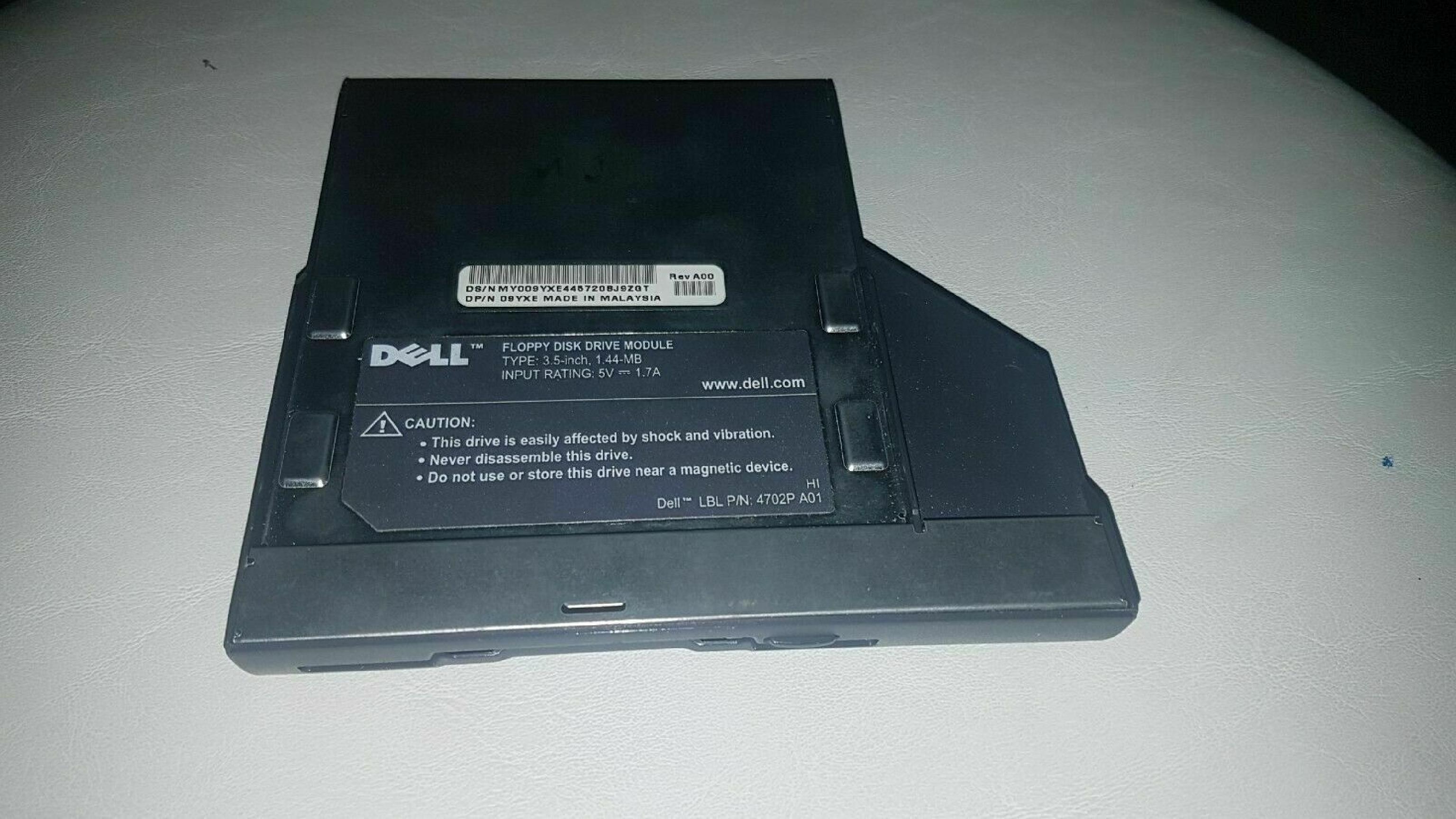 DELL 09YXE FLOPPY DRIVE GRAY SWAPABLE LATITUDE 1.44MB MODULE