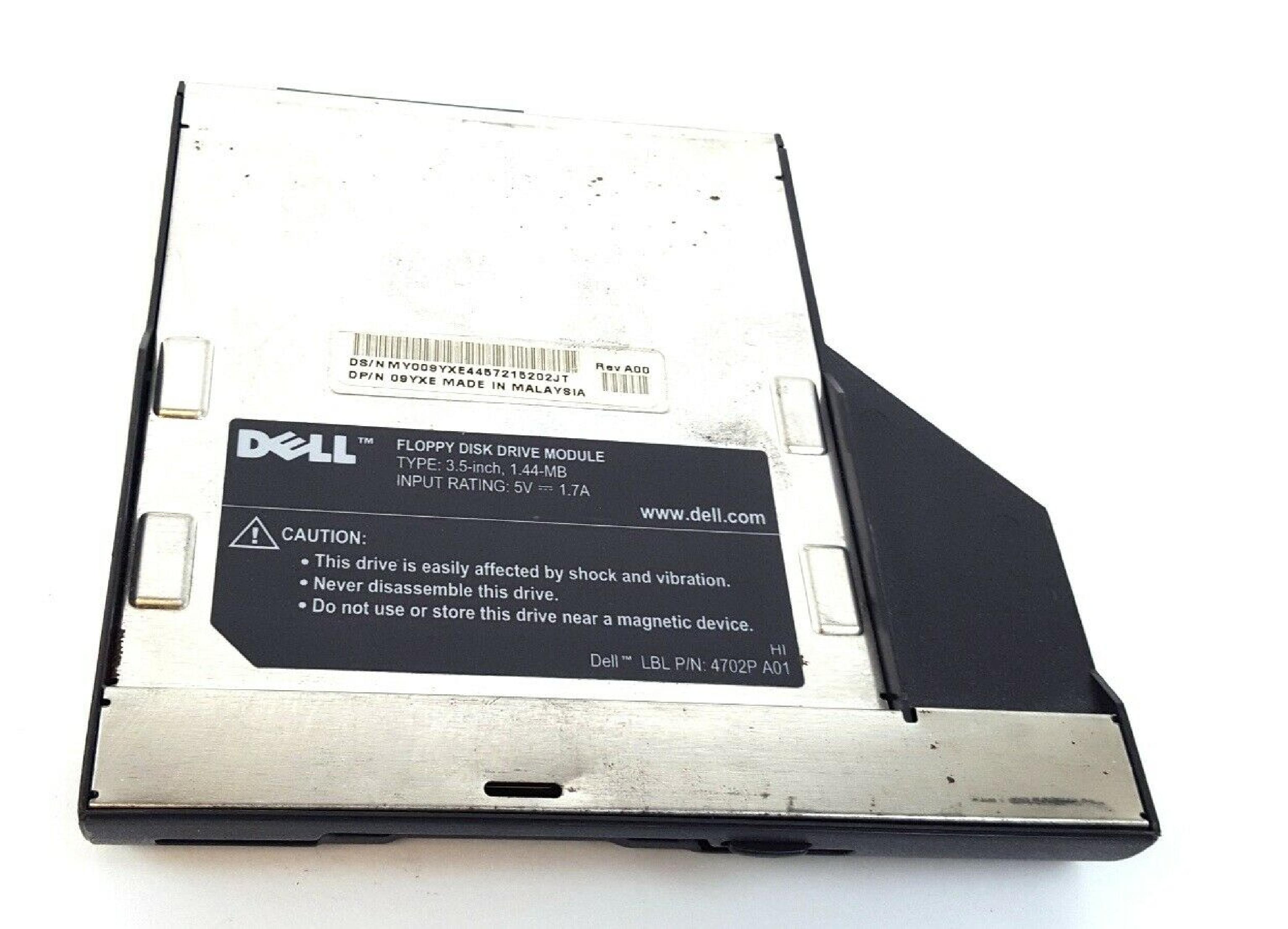 DELL 09YXE FLOPPY DRIVE GRAY SWAPABLE LATITUDE 1.44MB MODULE