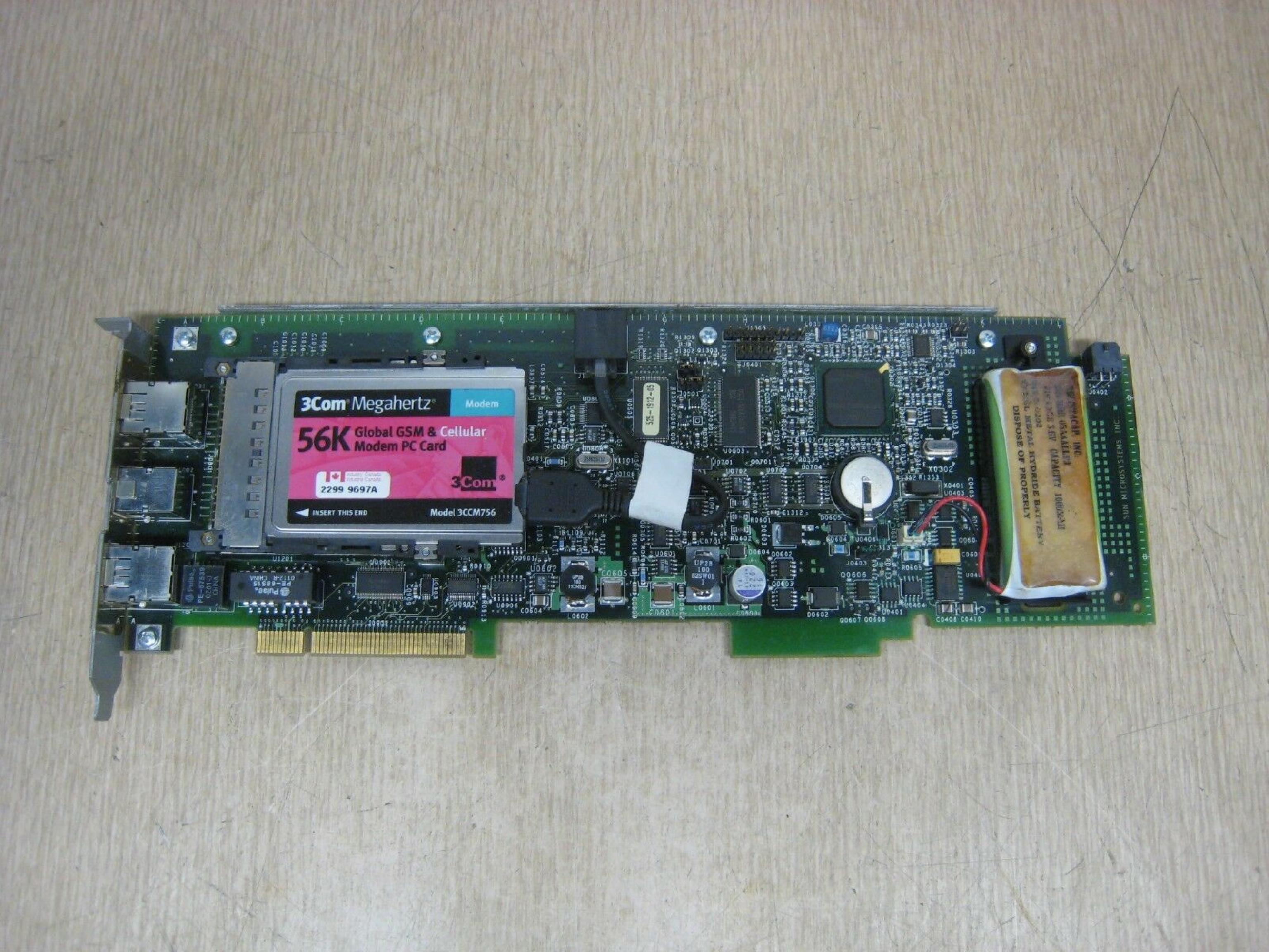 3COM / HP / HEWLETT PACKARD / SUN MICROSYSTEMS 3CCM756 56K GLOBAL MODEM PC CARD REMOTE SYSTEM CONTROL - PCI 56K, 3 PORT