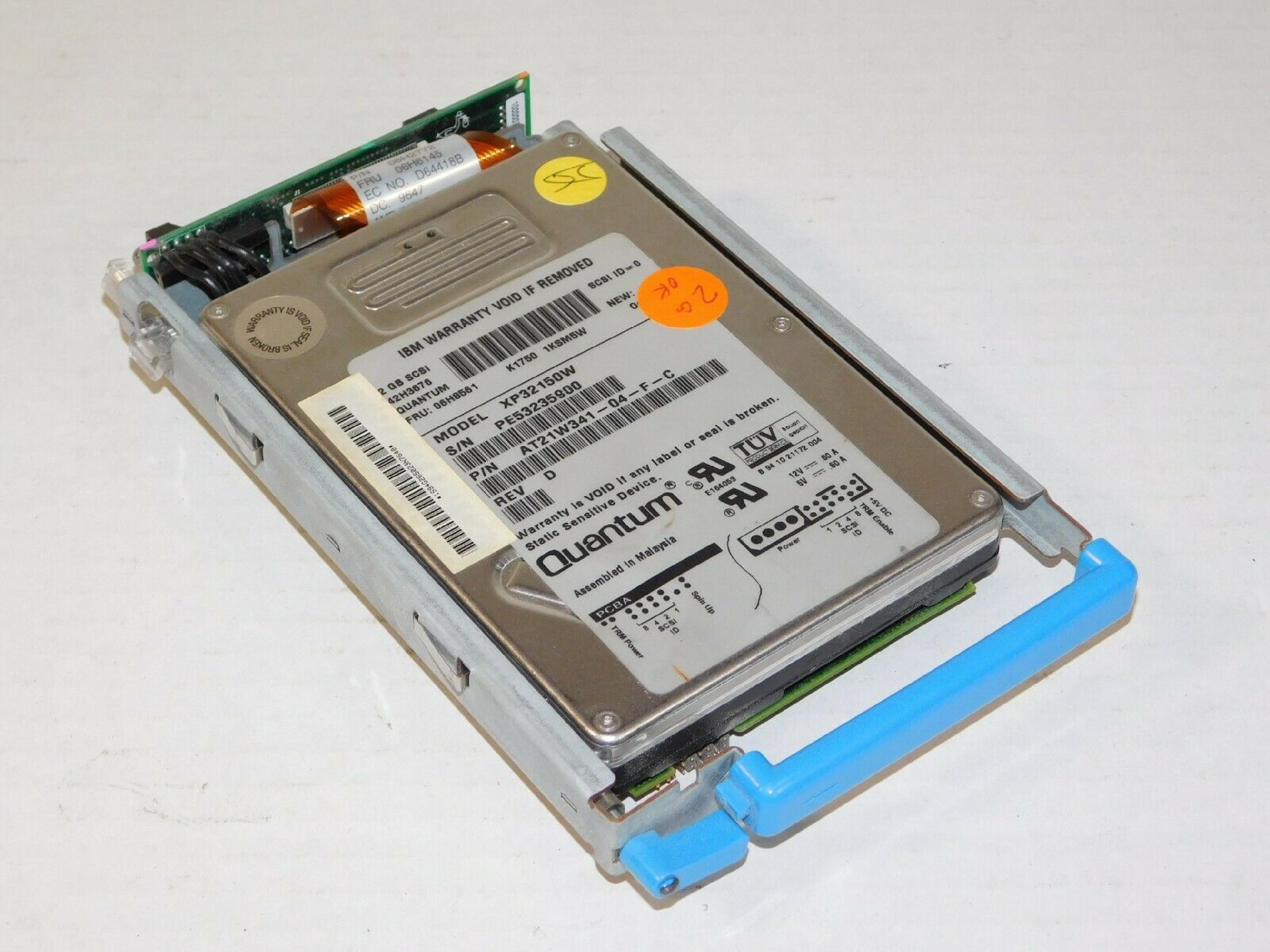 IBM / QUANTUM XP32150W 2.5GB 68 PIN FAST WIDE SCSI DRIVE - TESTED 68PIN REV H