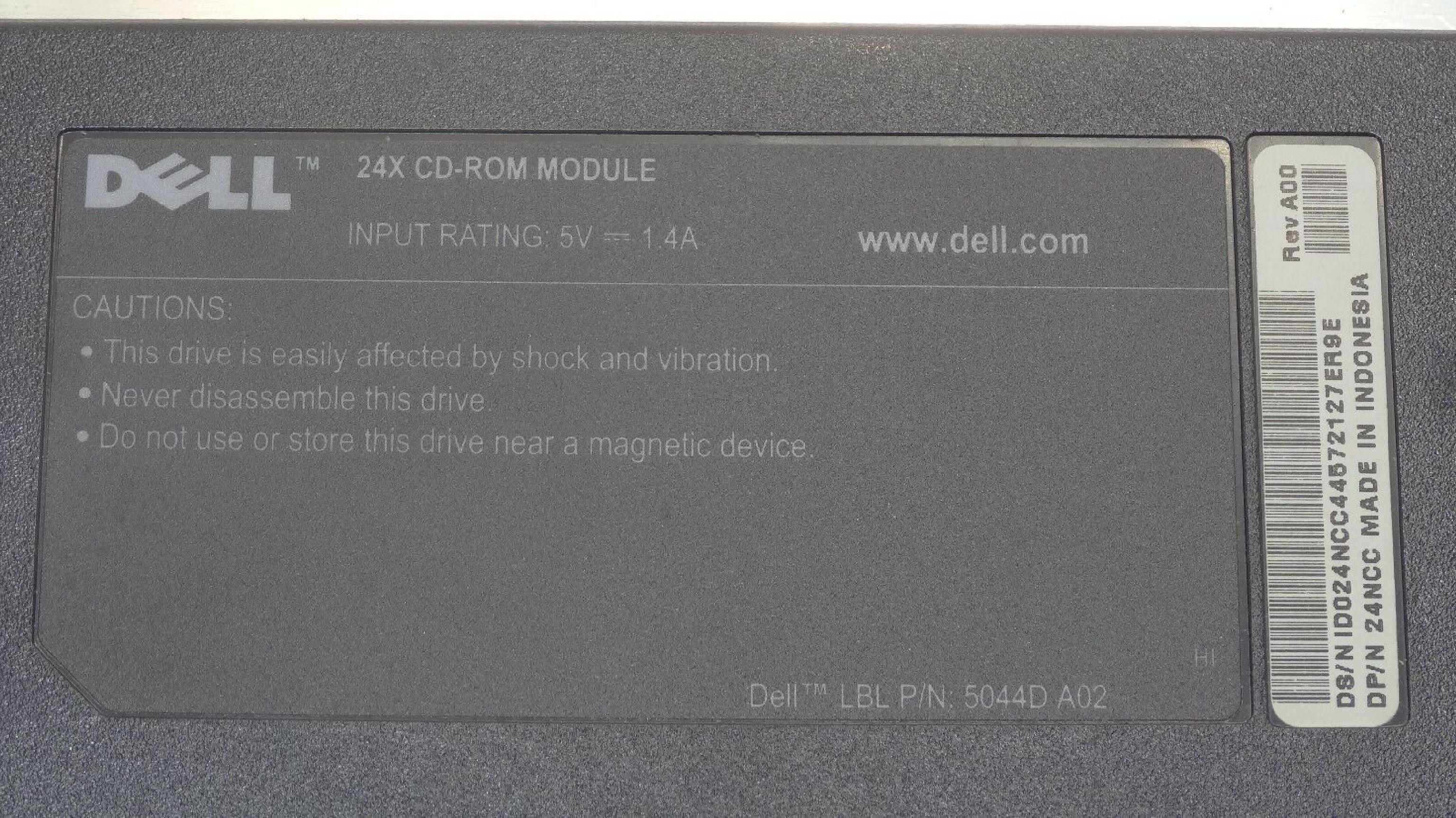 DELL 5044D CPI/CPX 24X CD-ROM DRIVE FOR LATITUDE