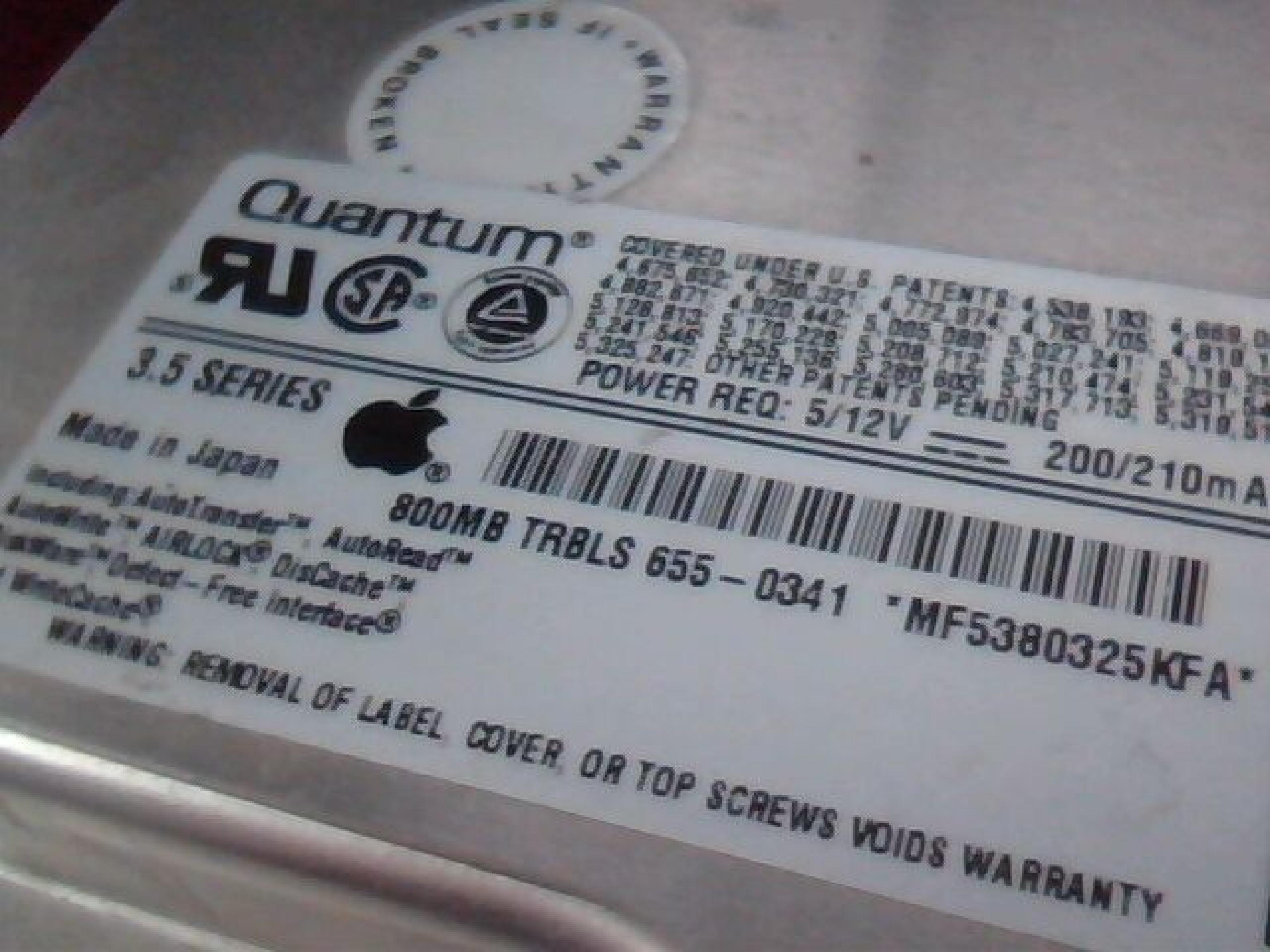 QUANTUM 840S 840MB SCSI 50 PIN HARD DRIVE