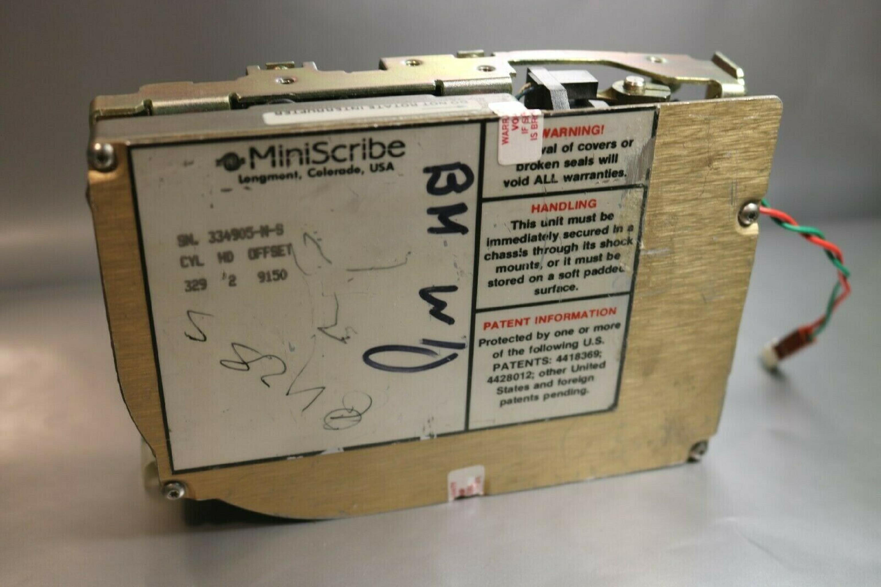 MINISCRIBE 8425S DEFECTIVE 20MB 3.5 INCH SCSI 50 PIN HH HARD DRIVE