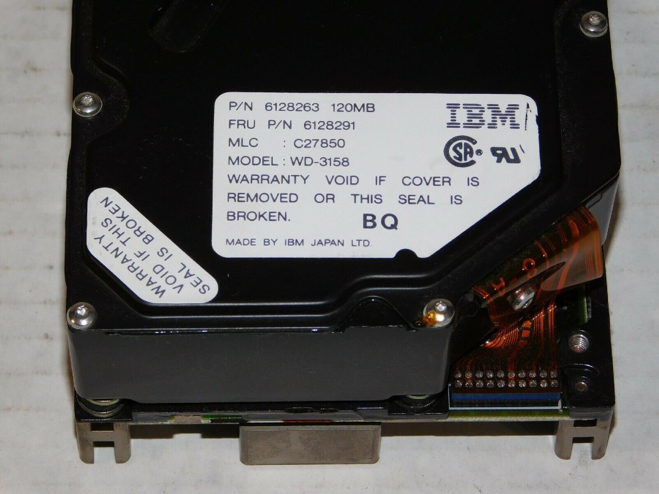 IBM 6128263 120MB SCSI 50-PIN 3.5 INCH HARD DRIVE