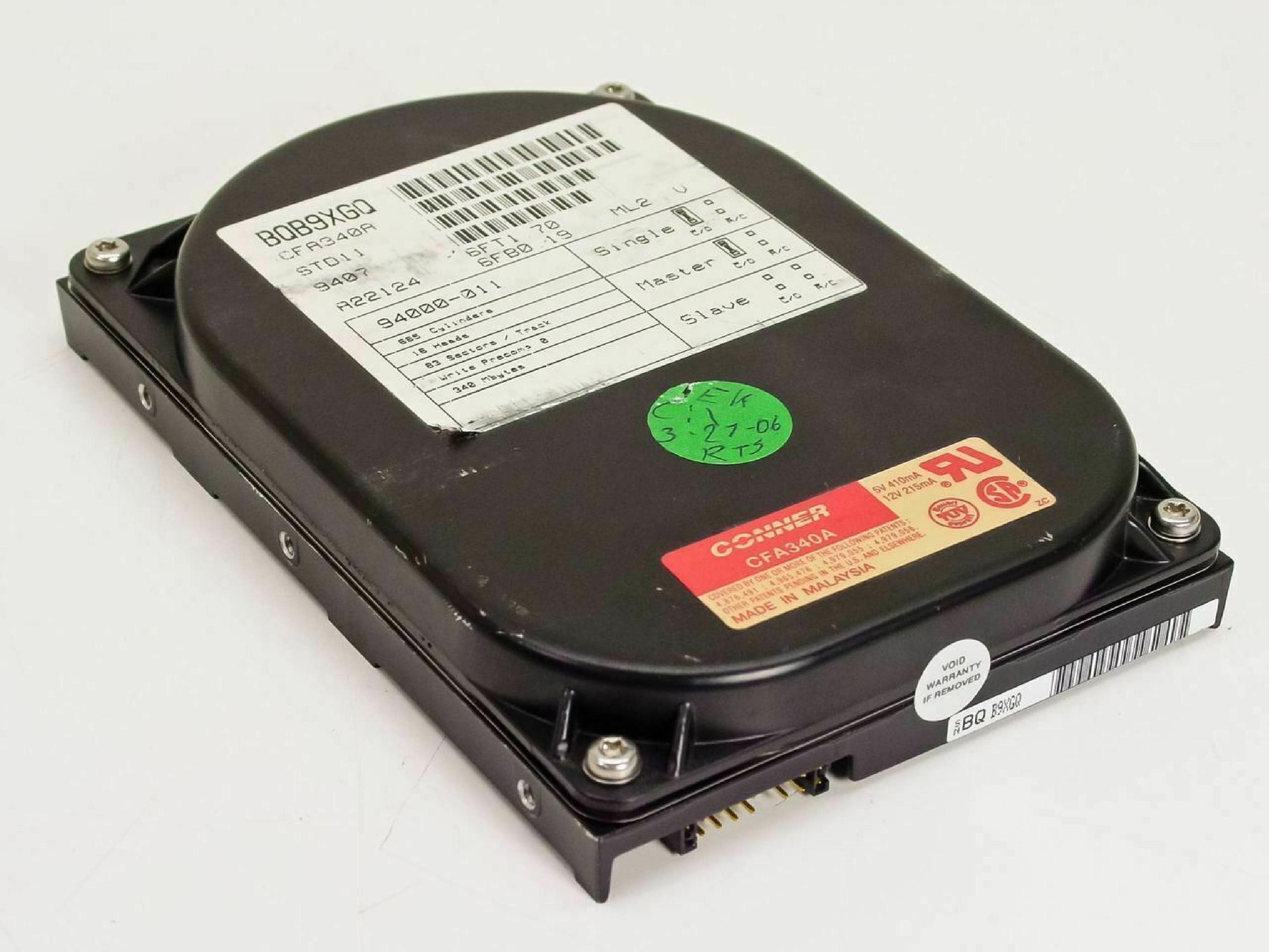 CONNER / SEAGATE CFA340A 340MB IDE HARD DRIVE SCSI