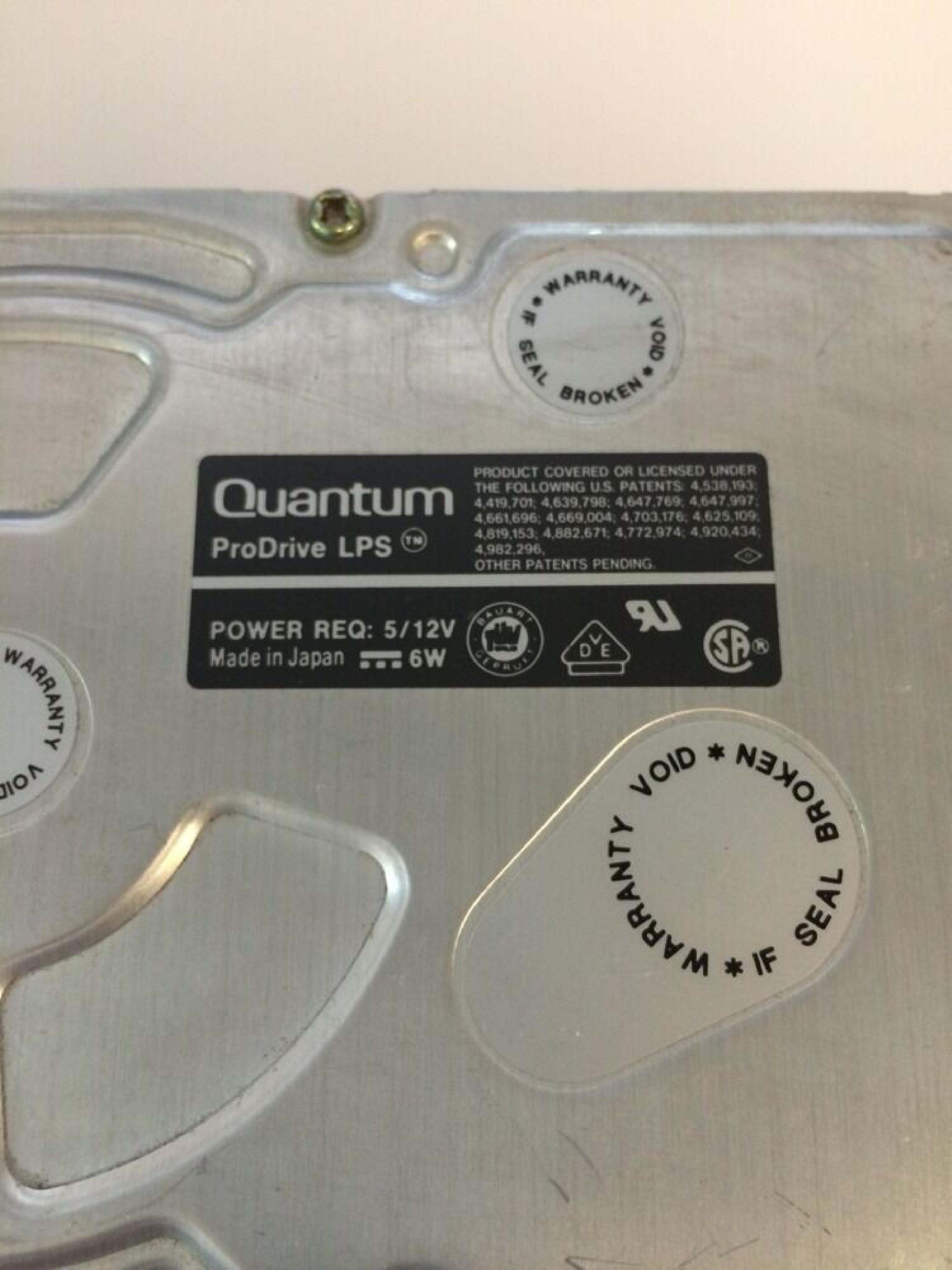 QUANTUM 910-10-9105 105MB AT IDE 3.5 INCHES PRODRIVE LPS HARD DRIVE