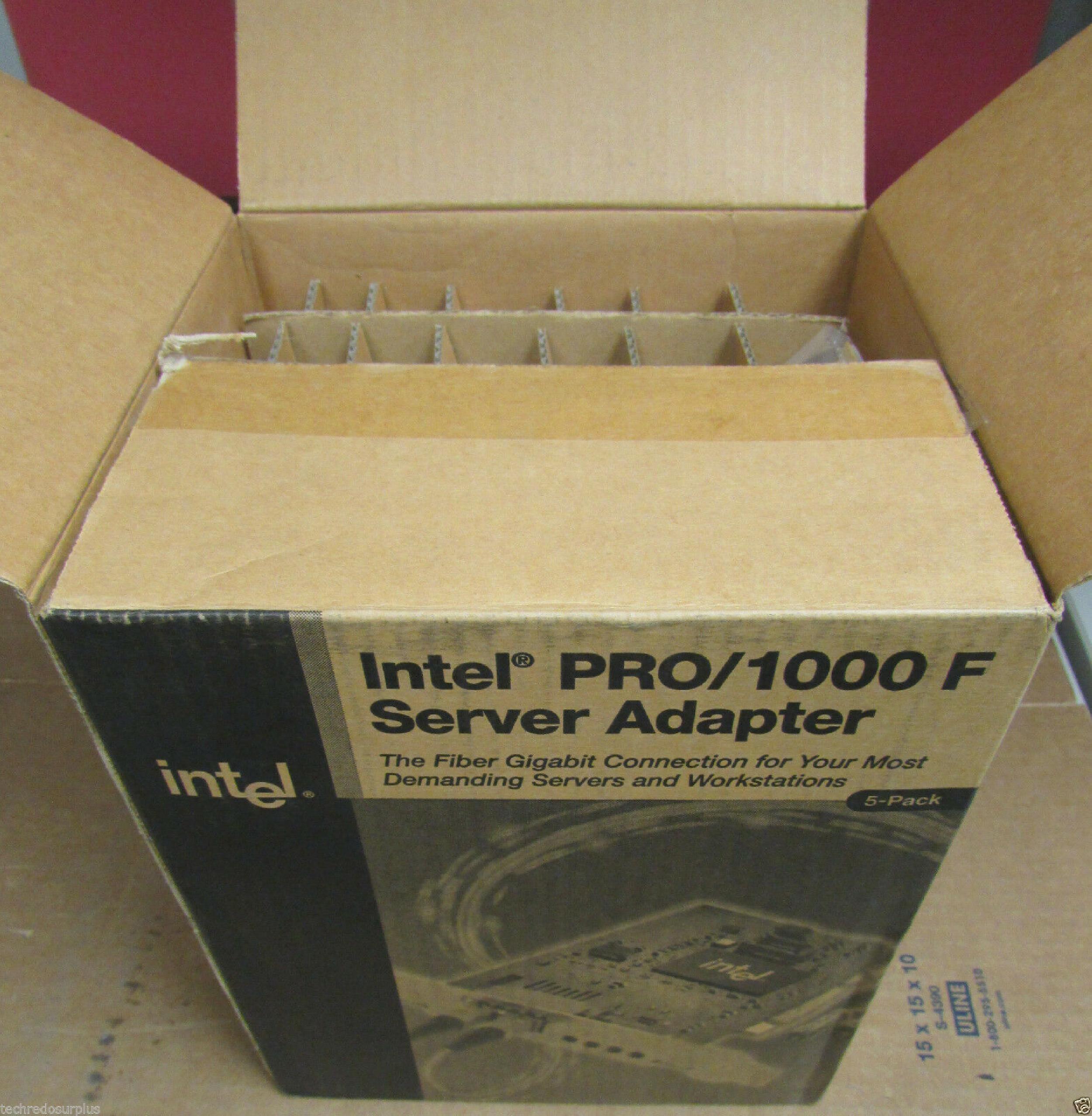INTEL A38888-004 PRO 1000F SERVER ADAPTER PCI FIBERCARD FROM BIG IP F5 NETWORK SERVER WITH RACK MOUNT BRACKETS