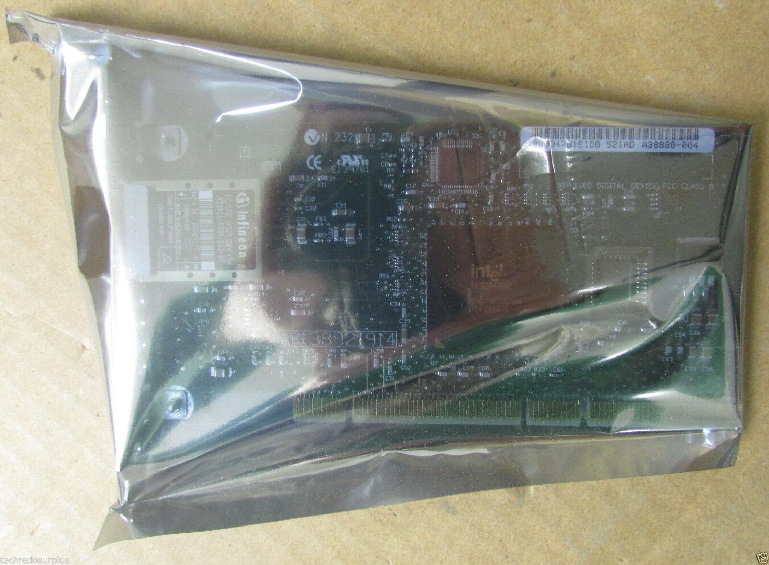 INTEL A38888-004 PRO 1000F SERVER ADAPTER PCI FIBERCARD FROM BIG IP F5 NETWORK SERVER WITH RACK MOUNT BRACKETS