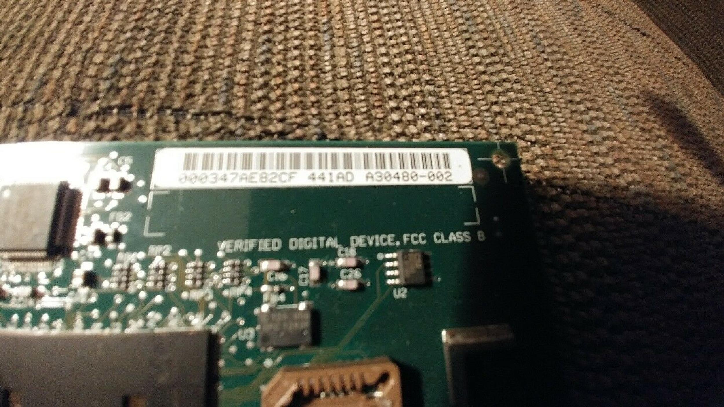 INTEL 738630-006 PRO 1000F SERVER ADAPTER PCI FIBERCARD FROM BIG IP F5 NETWORK SERVER WITH RACK MOUNT BRACKETS