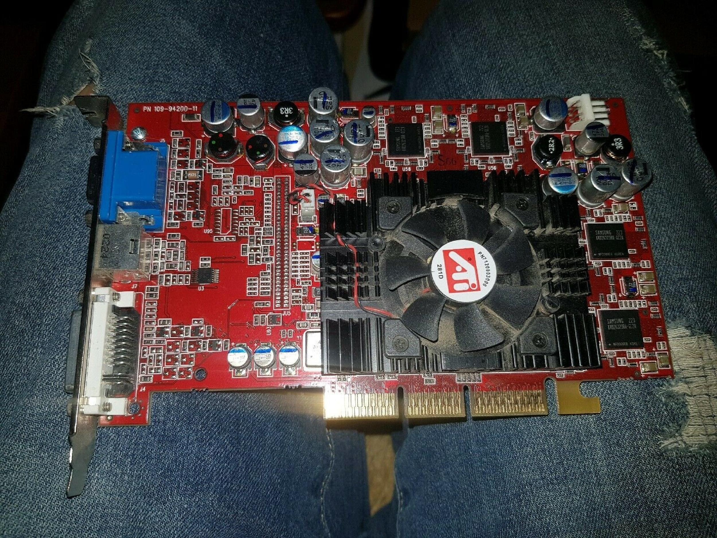 ATI 109-94200-11 128MB AGP VIDEO CARD WITH VGA DVI AND S-VIDEO OUTPUTS