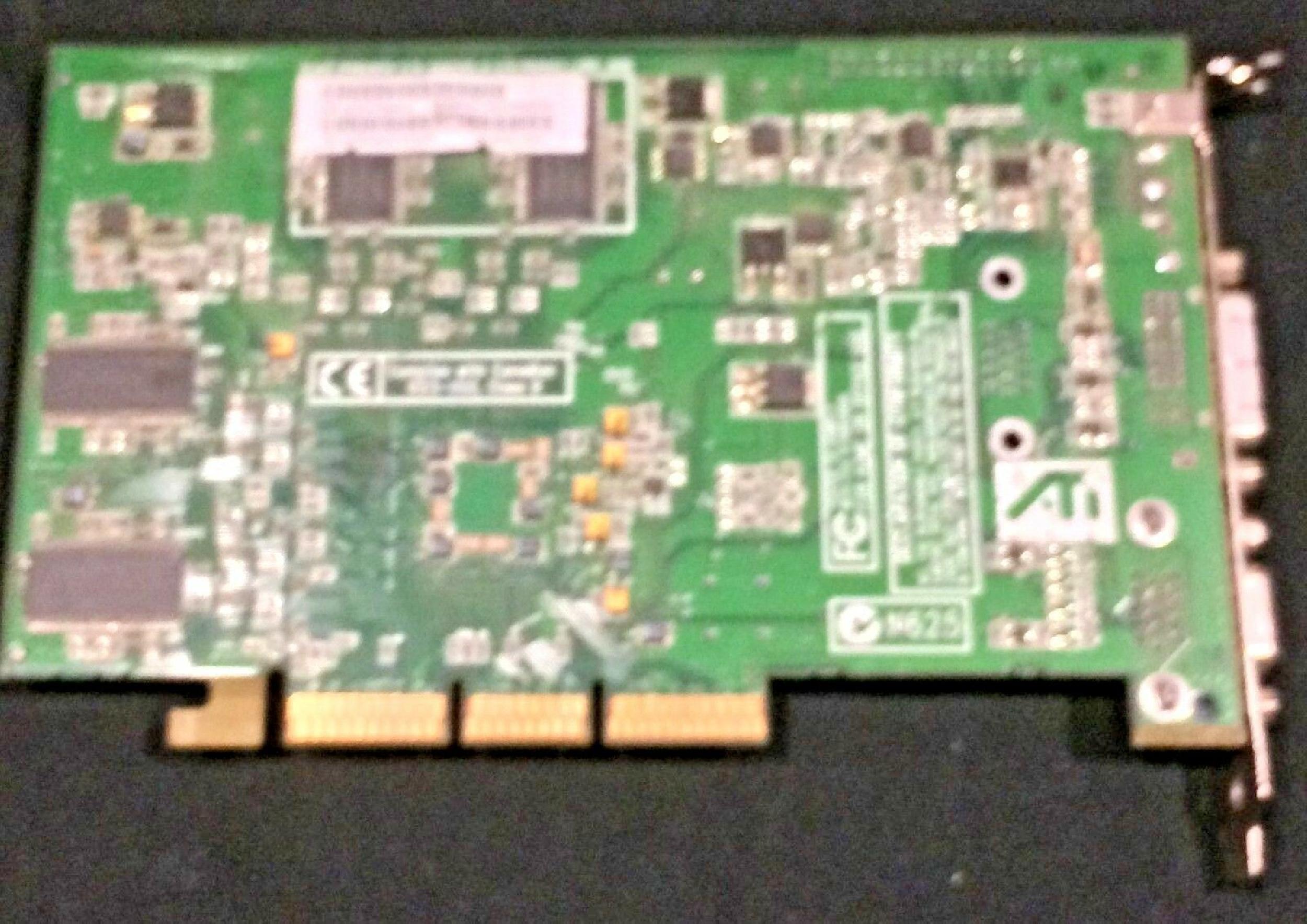 ATI 109-83200-01 64MB AGP VIDEO CARD WITH VGA DVI AND S-VIDEO OUTPUTS RADEON 7500 DDR SVIDEO