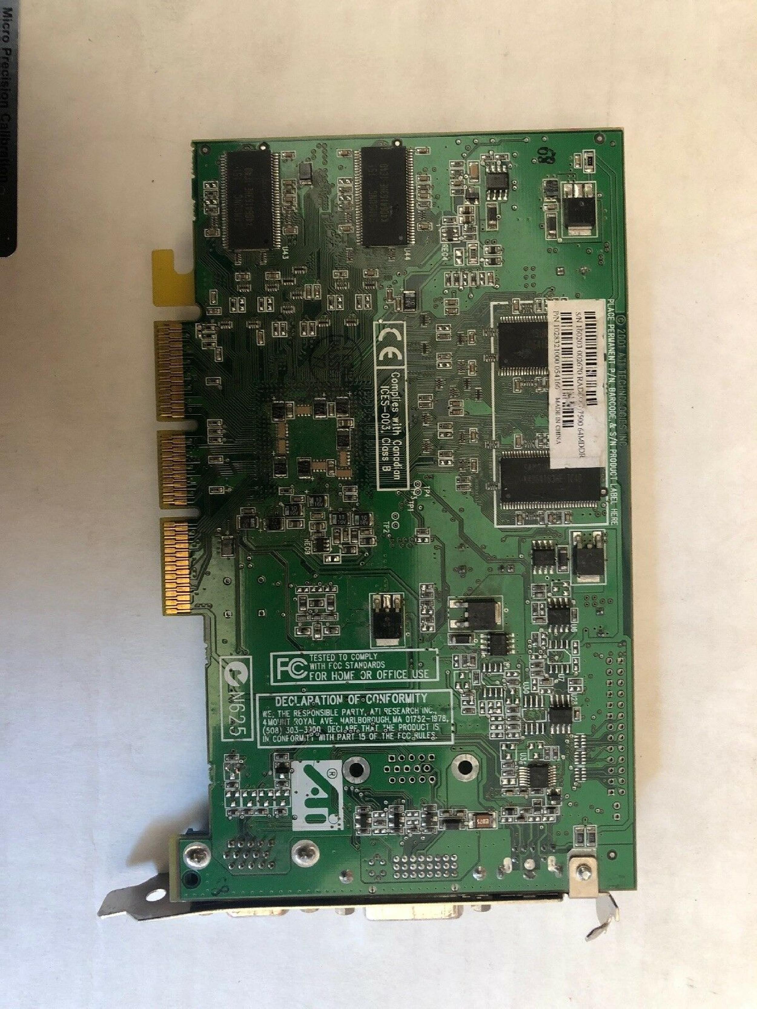 ATI 1028321000 64MB AGP VIDEO CARD WITH VGA DVI AND S-VIDEO OUTPUTS