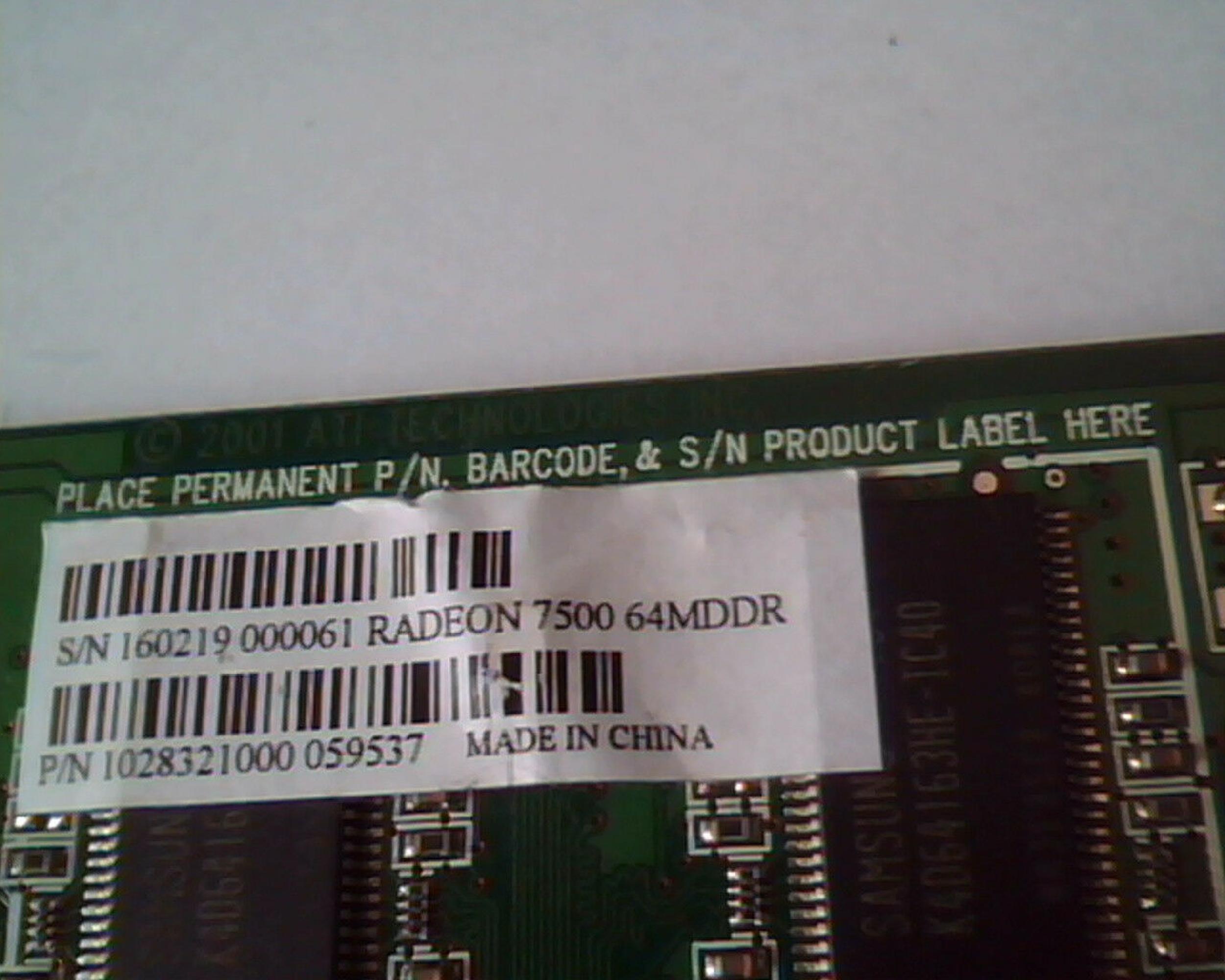 ATI 1028321000 64MB AGP VIDEO CARD WITH VGA DVI AND S-VIDEO OUTPUTS