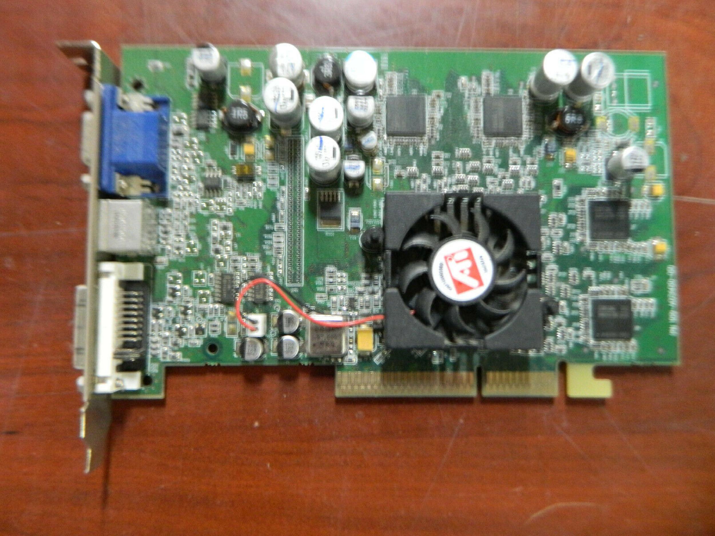 ATI 102A0340700 128MB AGP VIDEO CARD WITH VGA S-VIDEO AND DVI