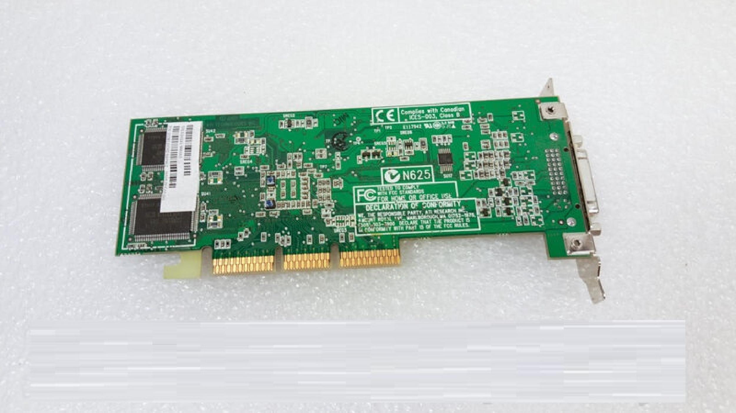 ATI 109-81100-00 16MB AGP VIDEO CARD WITH OUTPUT RAGE 128 32MB EDD PORT