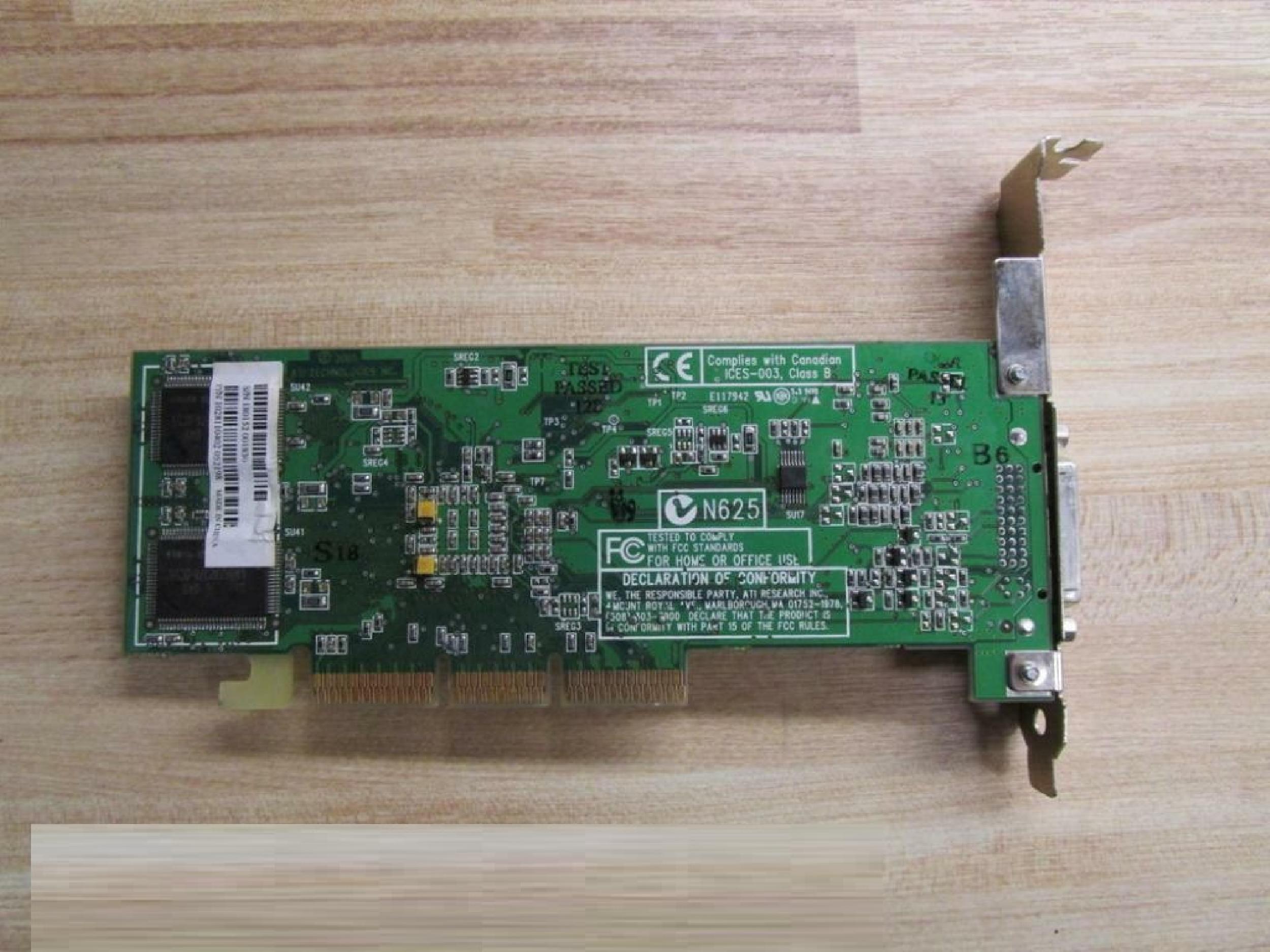ATI 1028110402 16MB AGP VIDEO CARD WITH OUTPUT