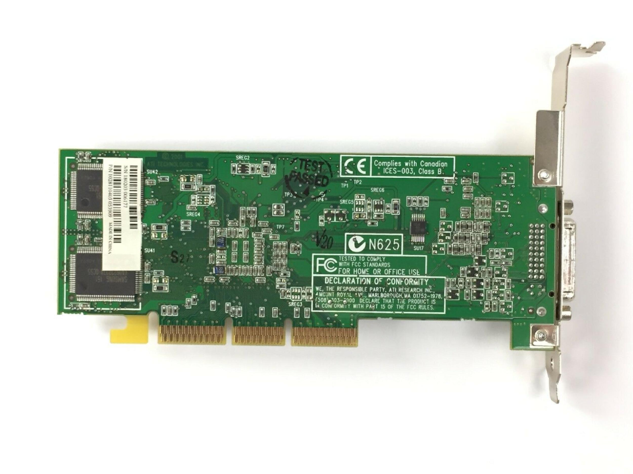 ATI 04E732 16MB AGP VIDEO CARD WITH OUTPUT 32MB EDD