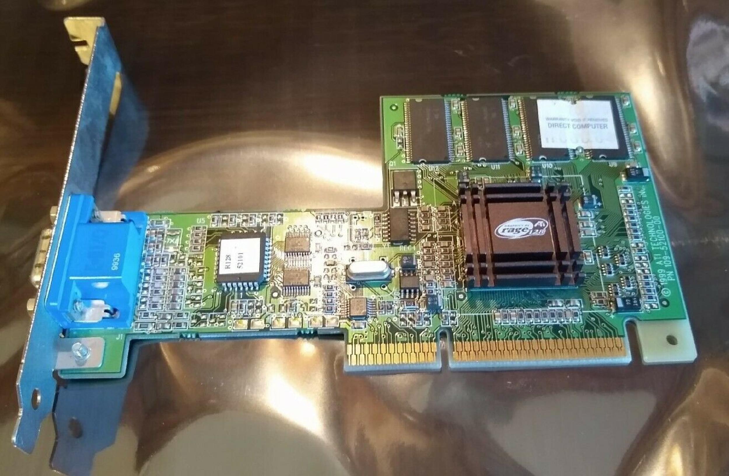 ATI 109-52100-00 32MB AGP VIDEO CARD WITH VGA OUTPUT