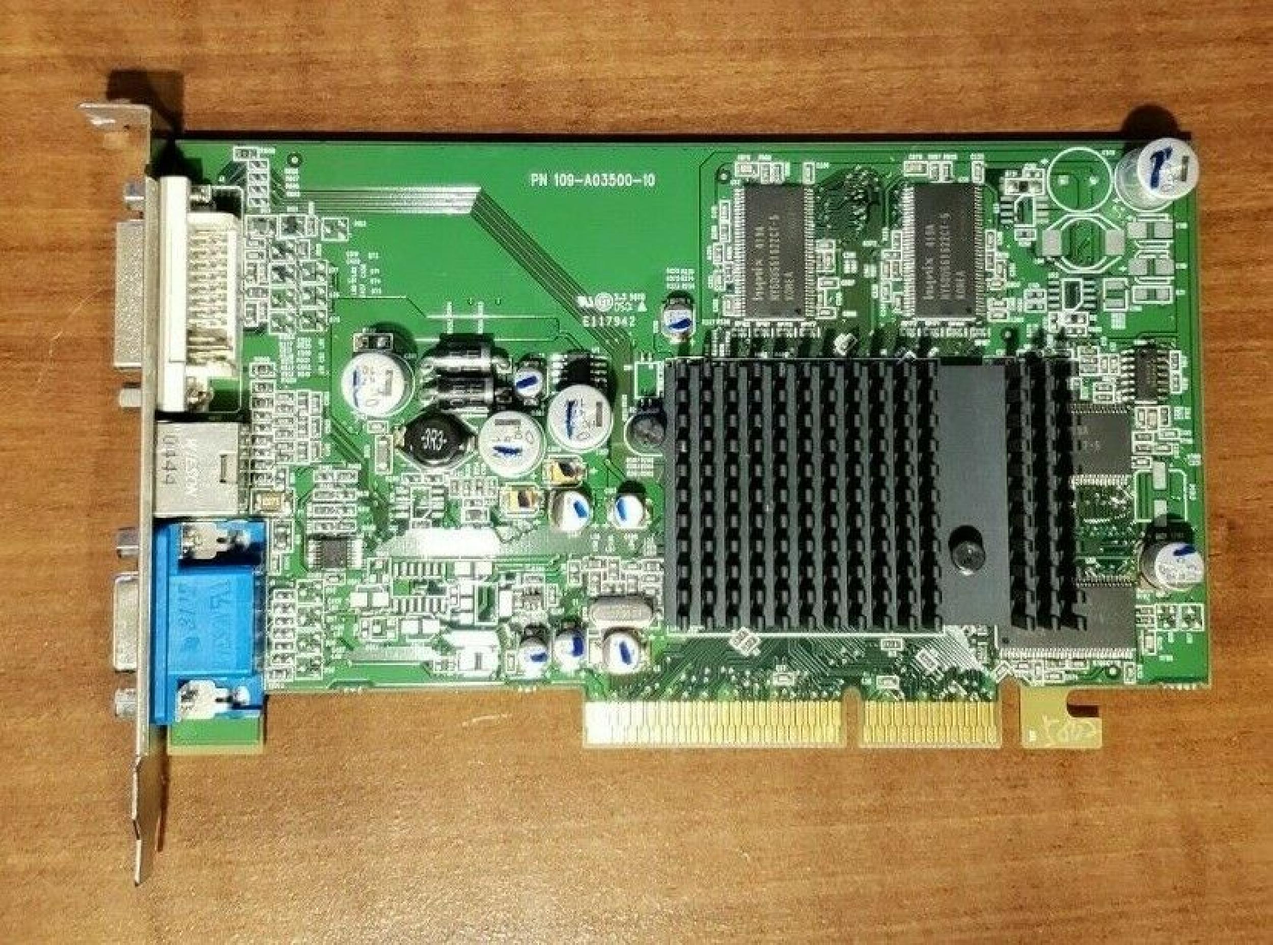 ATI 109-A03500-10 128MB AGP VIDEO CARD WITH VGA DVI AND S-VIDEO OUTPUTS