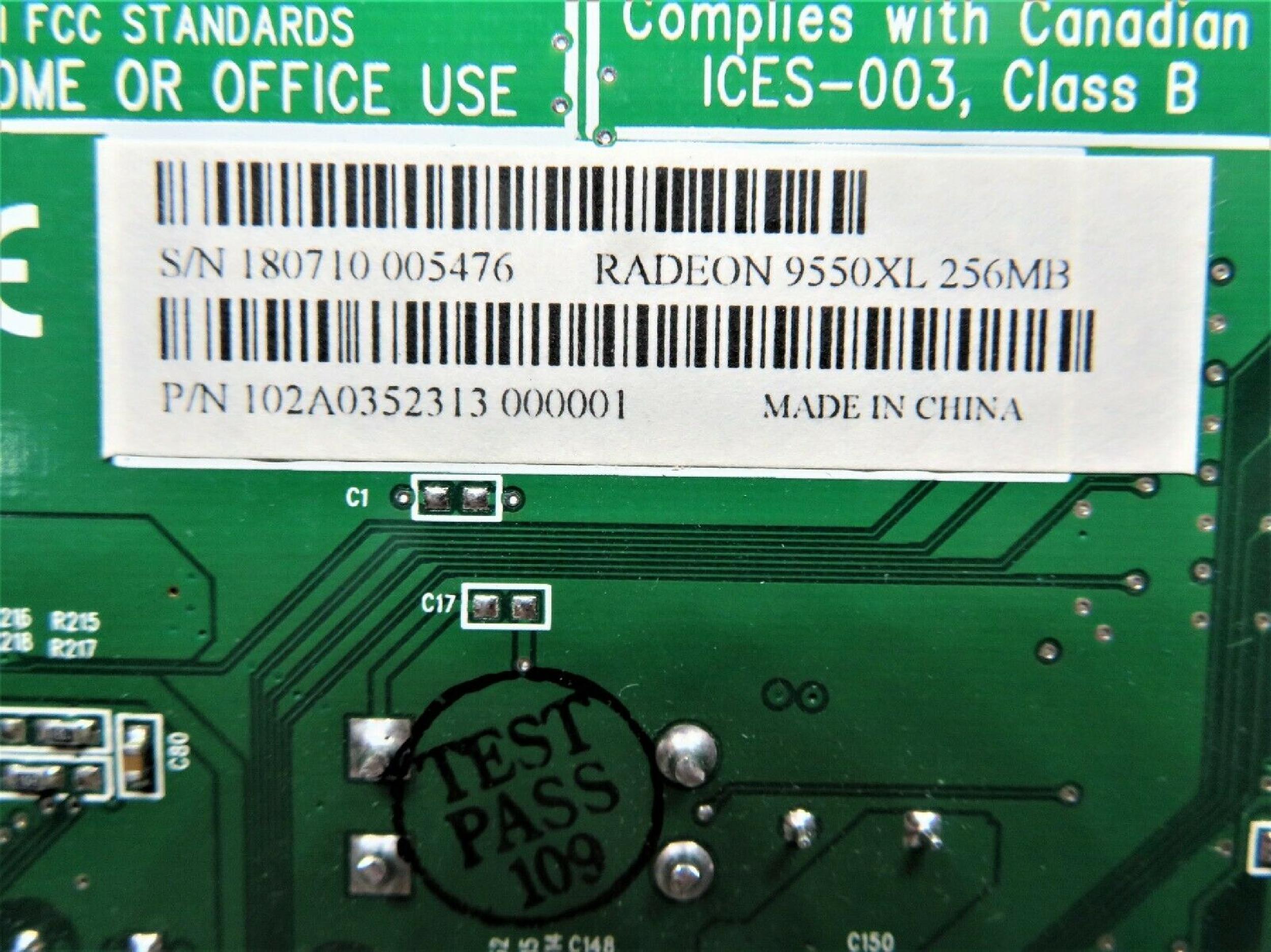 ATI 109-A03500-10 128MB AGP VIDEO CARD WITH VGA DVI AND S-VIDEO OUTPUTS