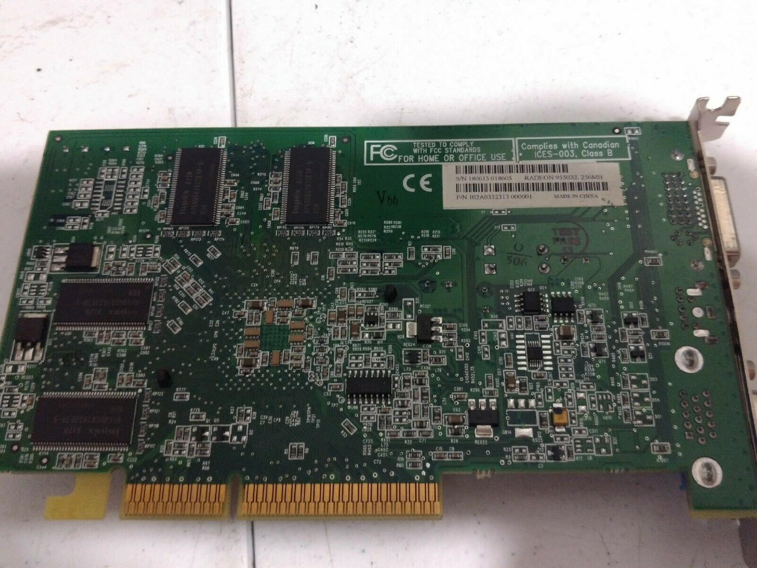 ATI 109-A03500-10 128MB AGP VIDEO CARD WITH VGA DVI AND S-VIDEO OUTPUTS