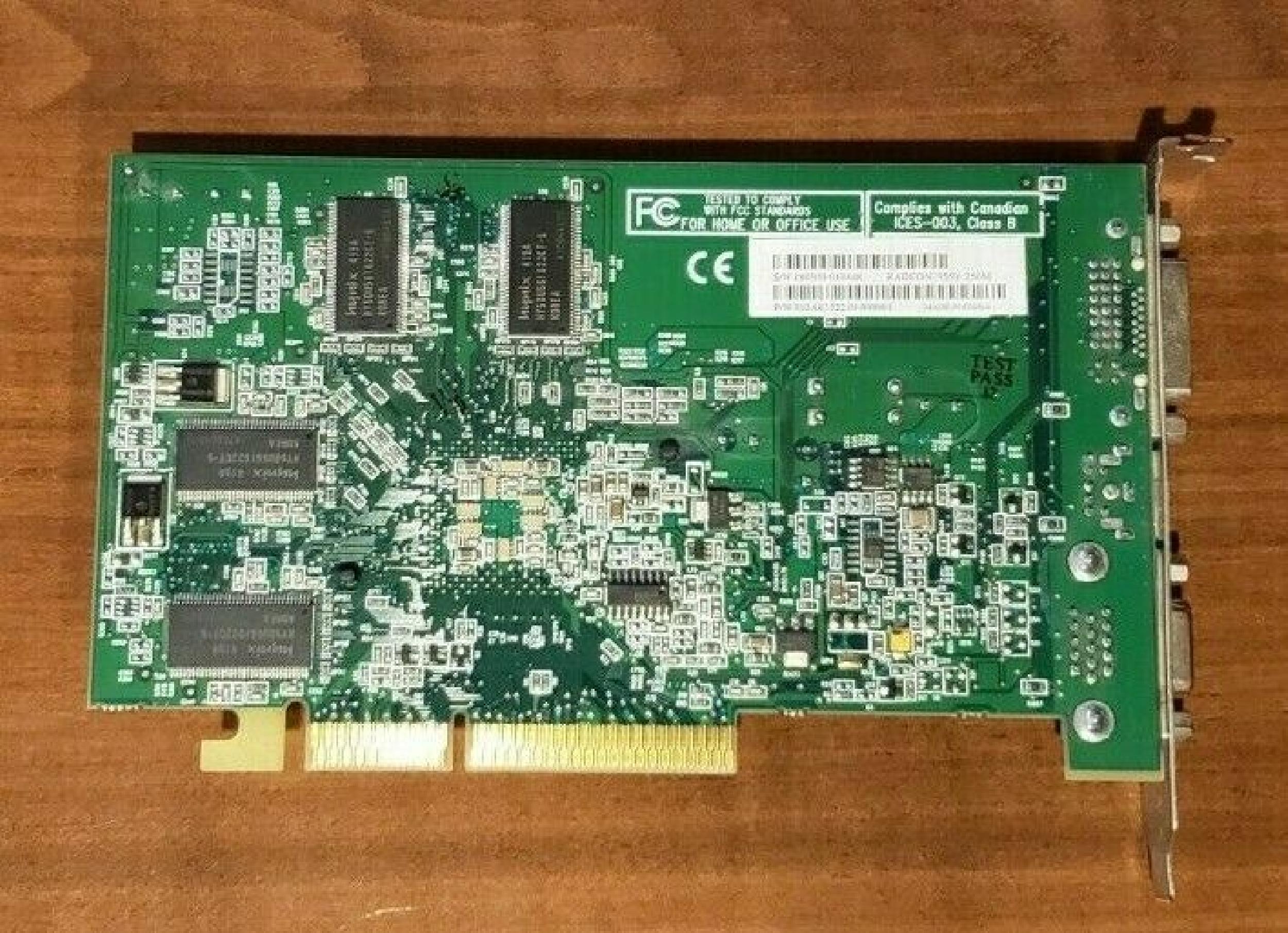 ATI 109-A03500-10 128MB AGP VIDEO CARD WITH VGA DVI AND S-VIDEO OUTPUTS