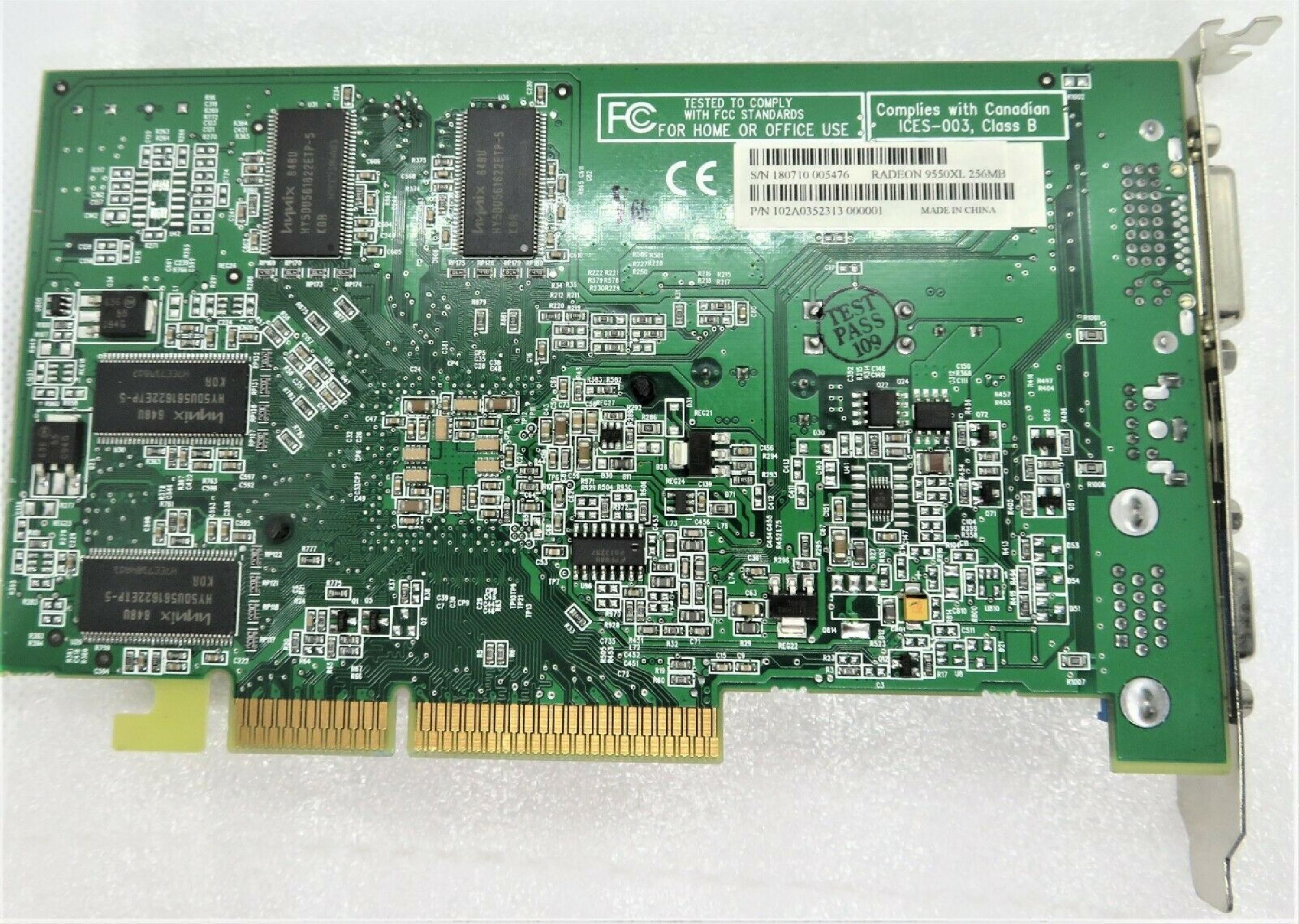 ATI 109-A03500-10 128MB AGP VIDEO CARD WITH VGA DVI AND S-VIDEO OUTPUTS