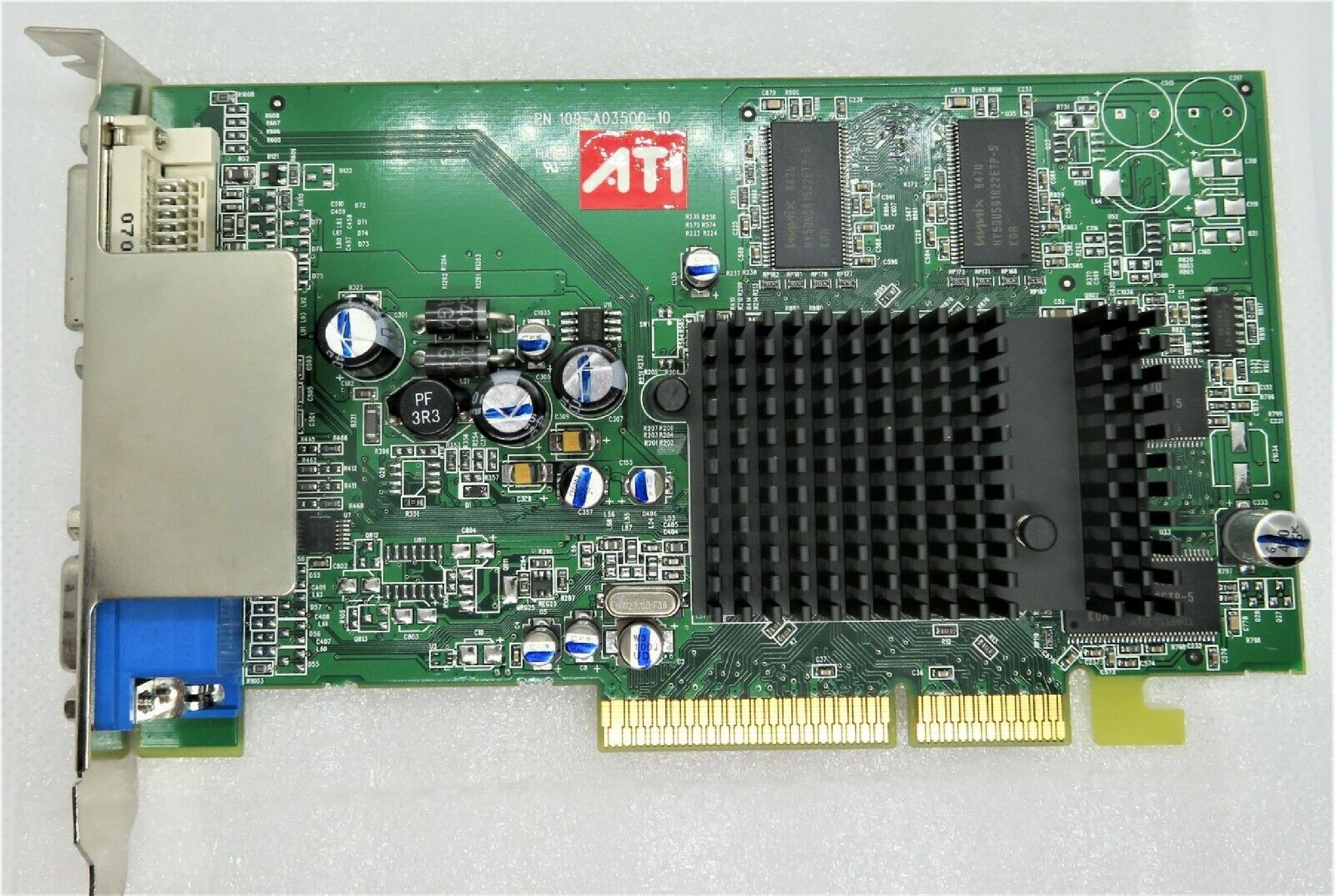 ATI 109-A03500-10 128MB AGP VIDEO CARD WITH VGA DVI AND S-VIDEO OUTPUTS