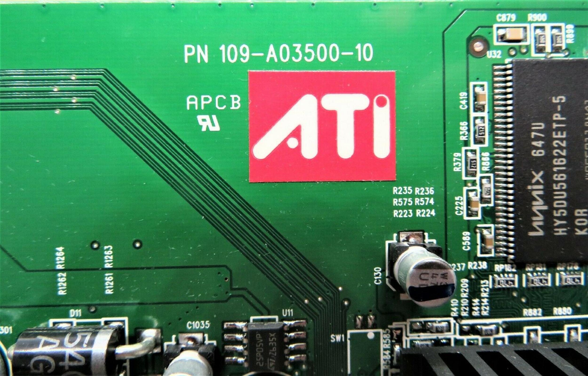 ATI 109-A03500-10 128MB AGP VIDEO CARD WITH VGA DVI AND S-VIDEO OUTPUTS