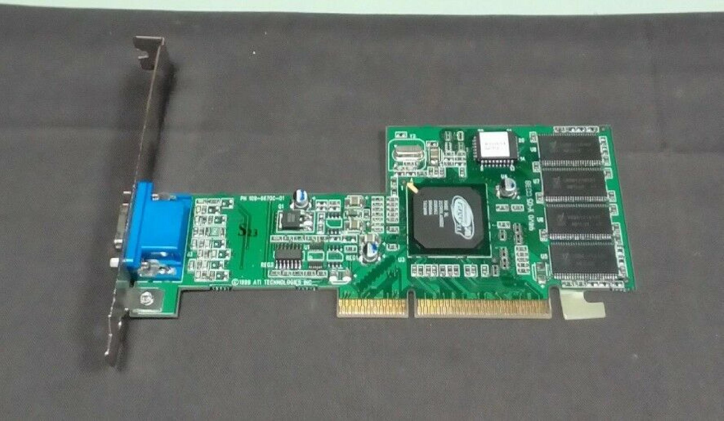 ATI 109-66700-01 8MB AGP VIDEO CARD WITH VGA OUTPUT RAGE XL PORT
