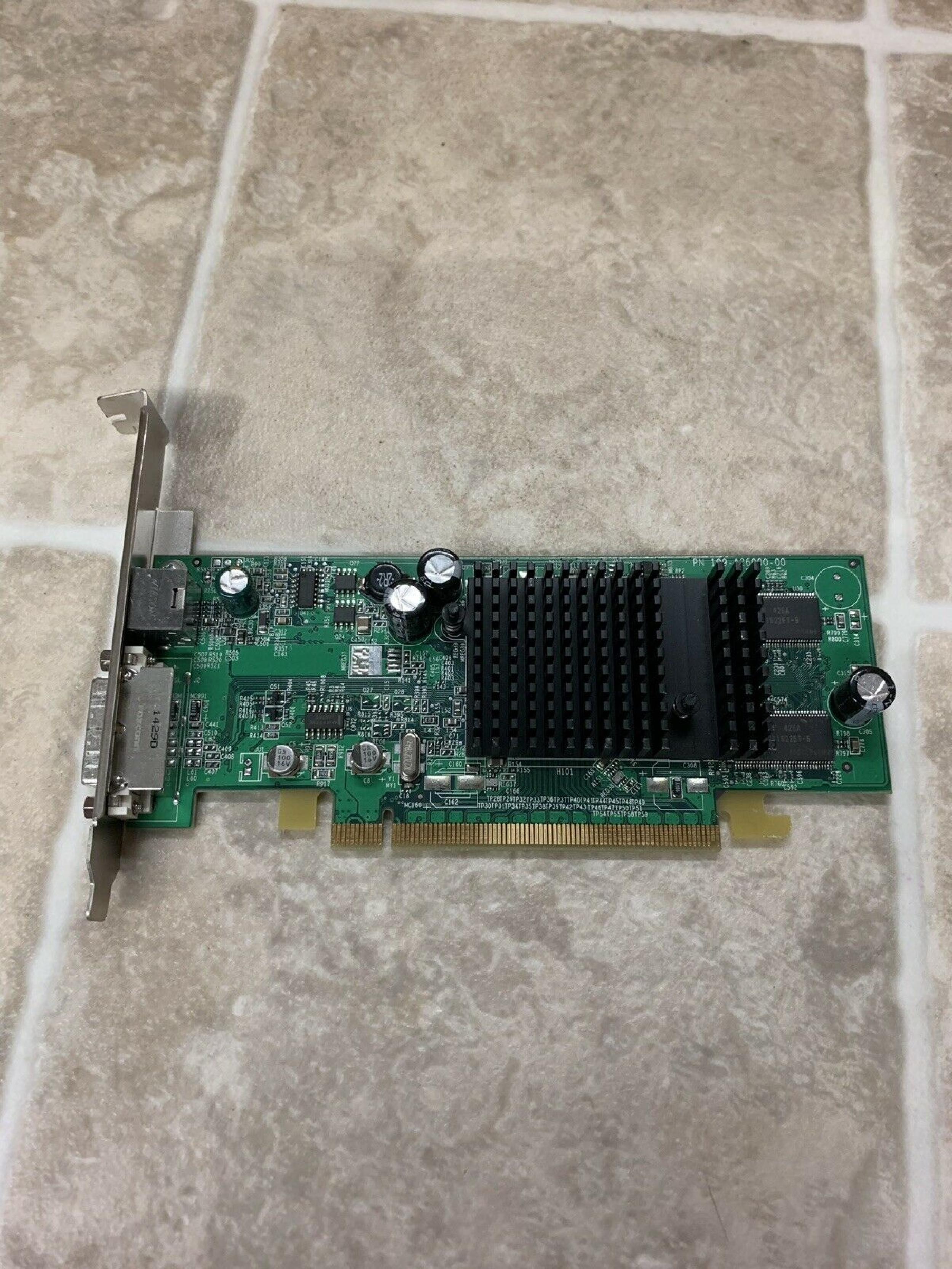 ATI 109-A26000-00 64MB PCI-E VIDEO CARD WITH DVI AND S-VIDEO OUTPUTS RADEON X300 128MB S-VID PORTS SVIDEO PCIE PRO
