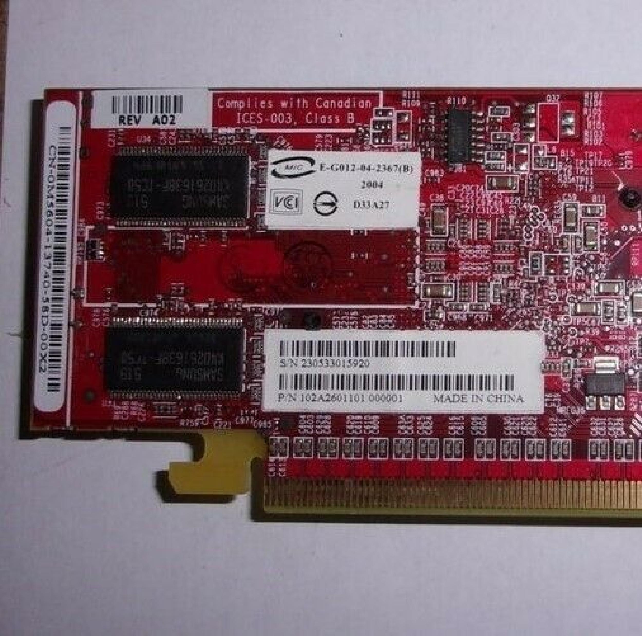 ATI 109-A26000-00 64MB PCI-E VIDEO CARD WITH DVI AND S-VIDEO OUTPUTS RADEON X300 128MB S-VID PORTS SVIDEO PCIE PRO