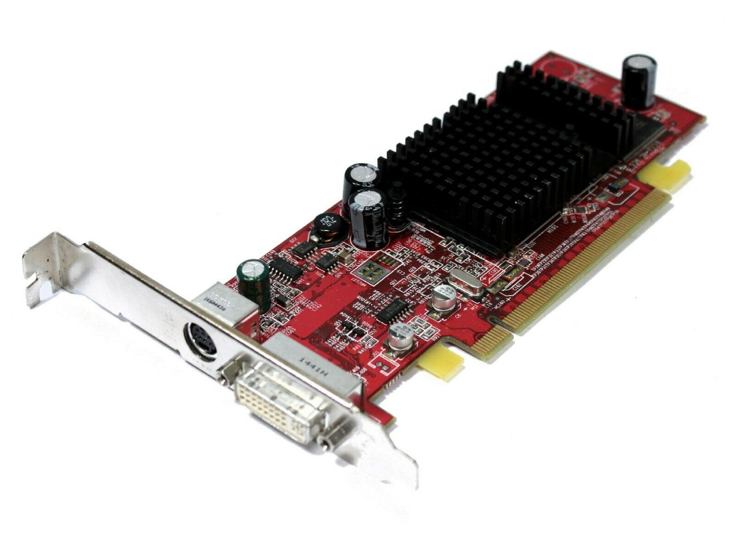 ATI 102A2601101 64MB PCI-E VIDEO CARD WITH DVI AND S-VIDEO OUTPUTS RADEON X300 128MB S-VID PORTS SVIDEO PCIE PRO