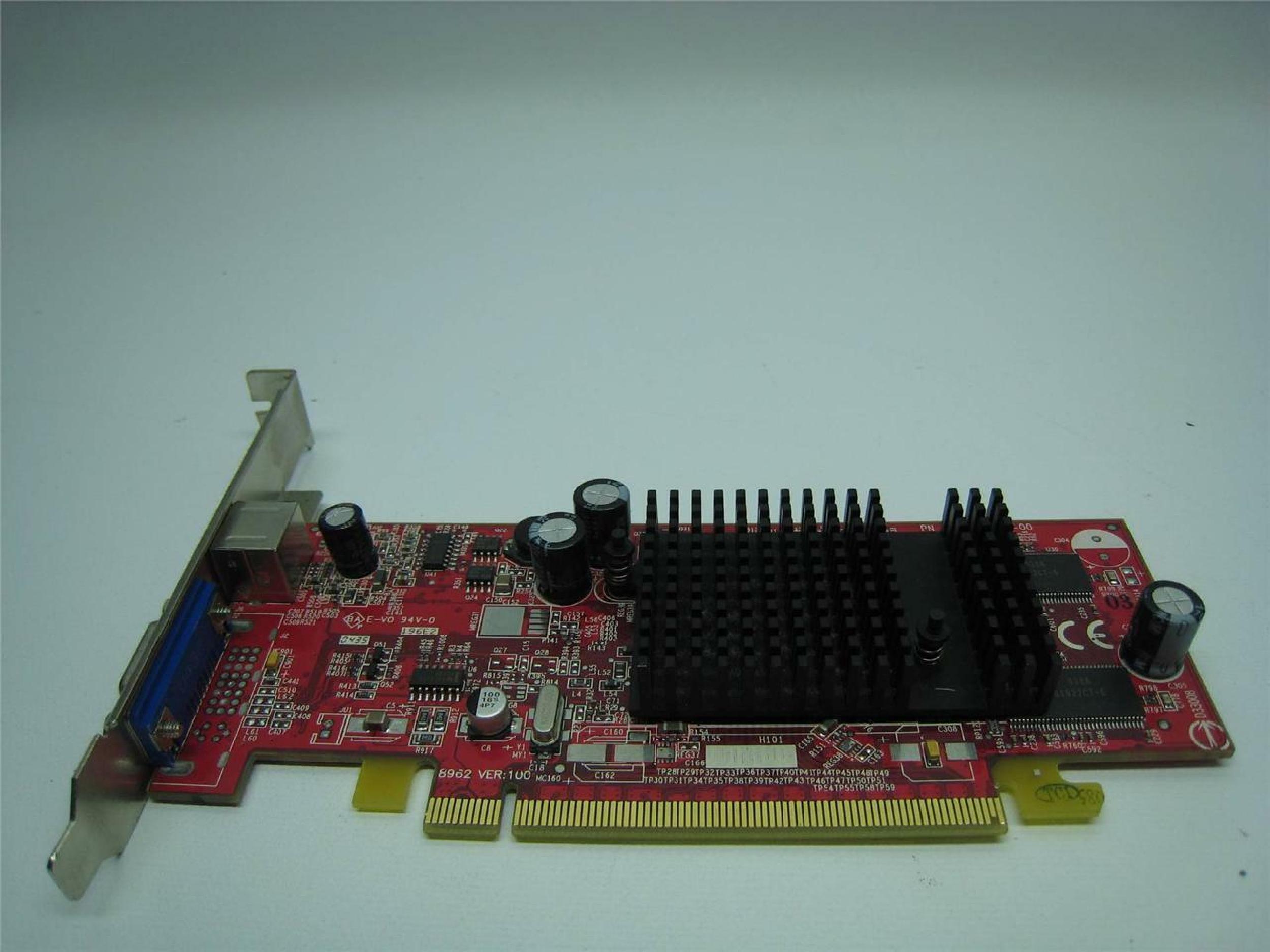 ATI 102A2600501 64MB PCI-E VIDEO CARD WITH DVI AND S-VIDEO OUTPUTS RADEON X300 128MB S-VID PORTS SVIDEO