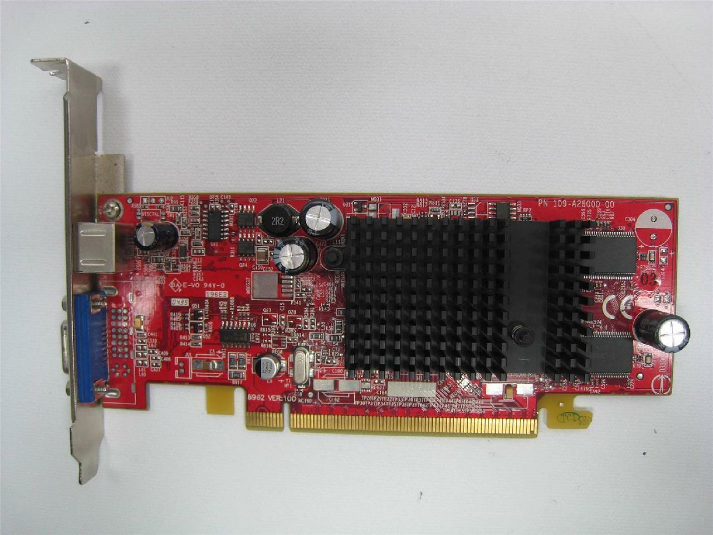 ATI 102A2600501 64MB PCI-E VIDEO CARD WITH DVI AND S-VIDEO OUTPUTS RADEON X300 128MB S-VID PORTS SVIDEO