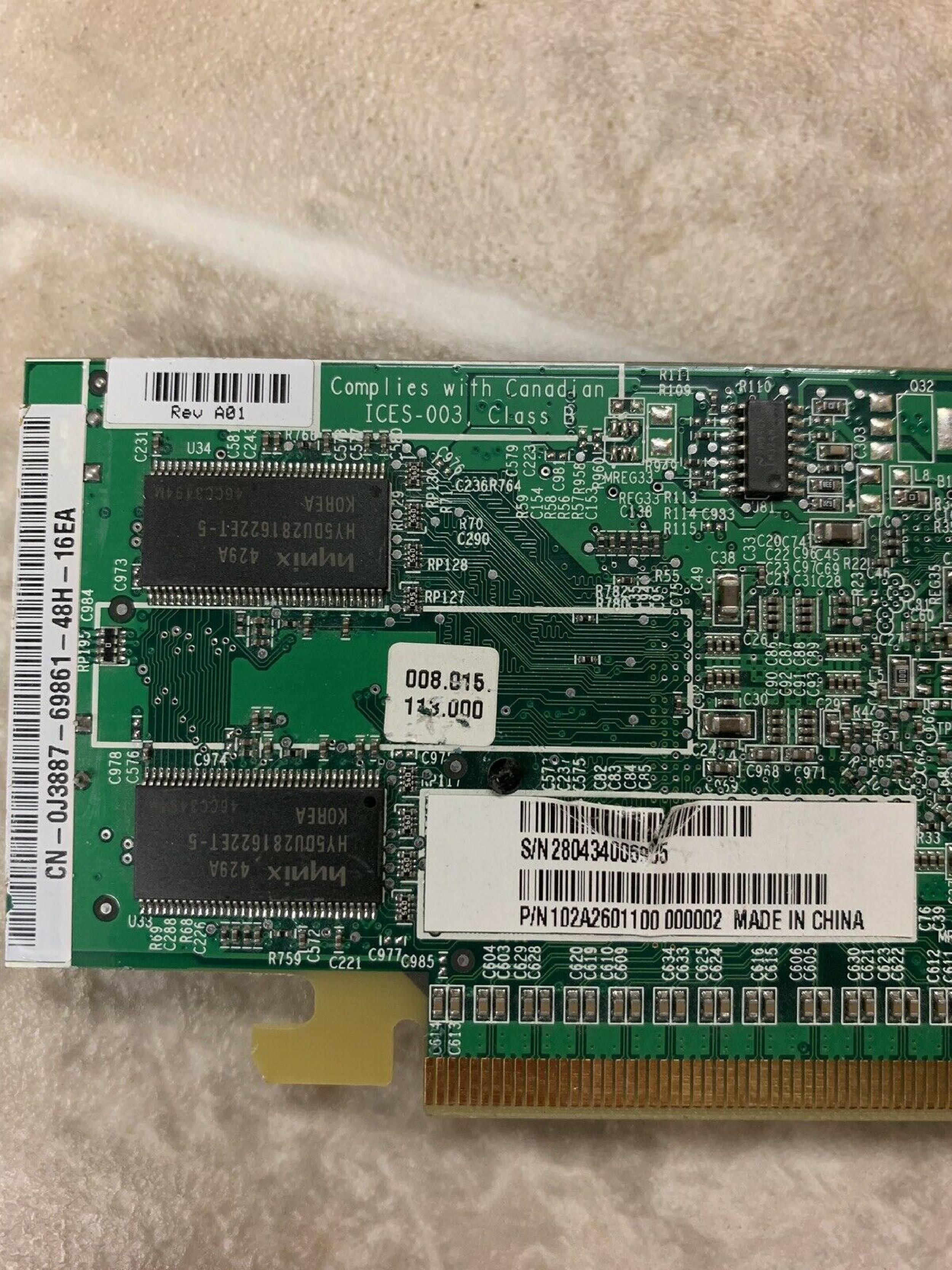 ATI 102A2600501 64MB PCI-E VIDEO CARD WITH DVI AND S-VIDEO OUTPUTS RADEON X300 128MB S-VID PORTS SVIDEO