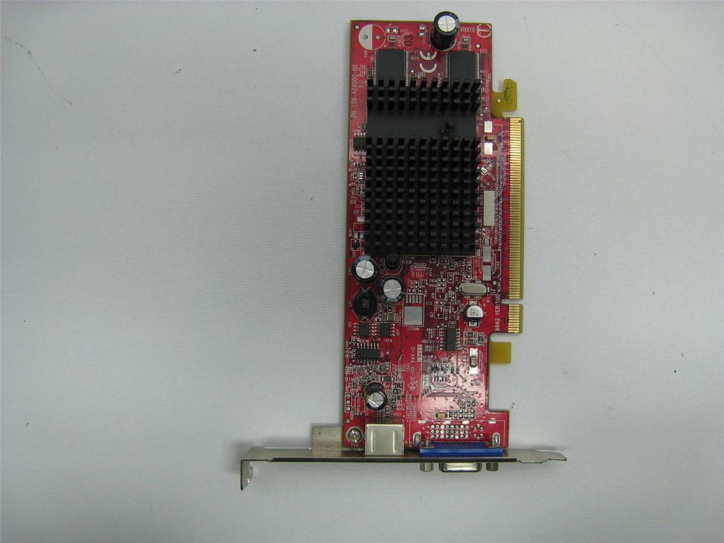 ATI 102A2600501 64MB PCI-E VIDEO CARD WITH DVI AND S-VIDEO OUTPUTS RADEON X300 128MB S-VID PORTS SVIDEO
