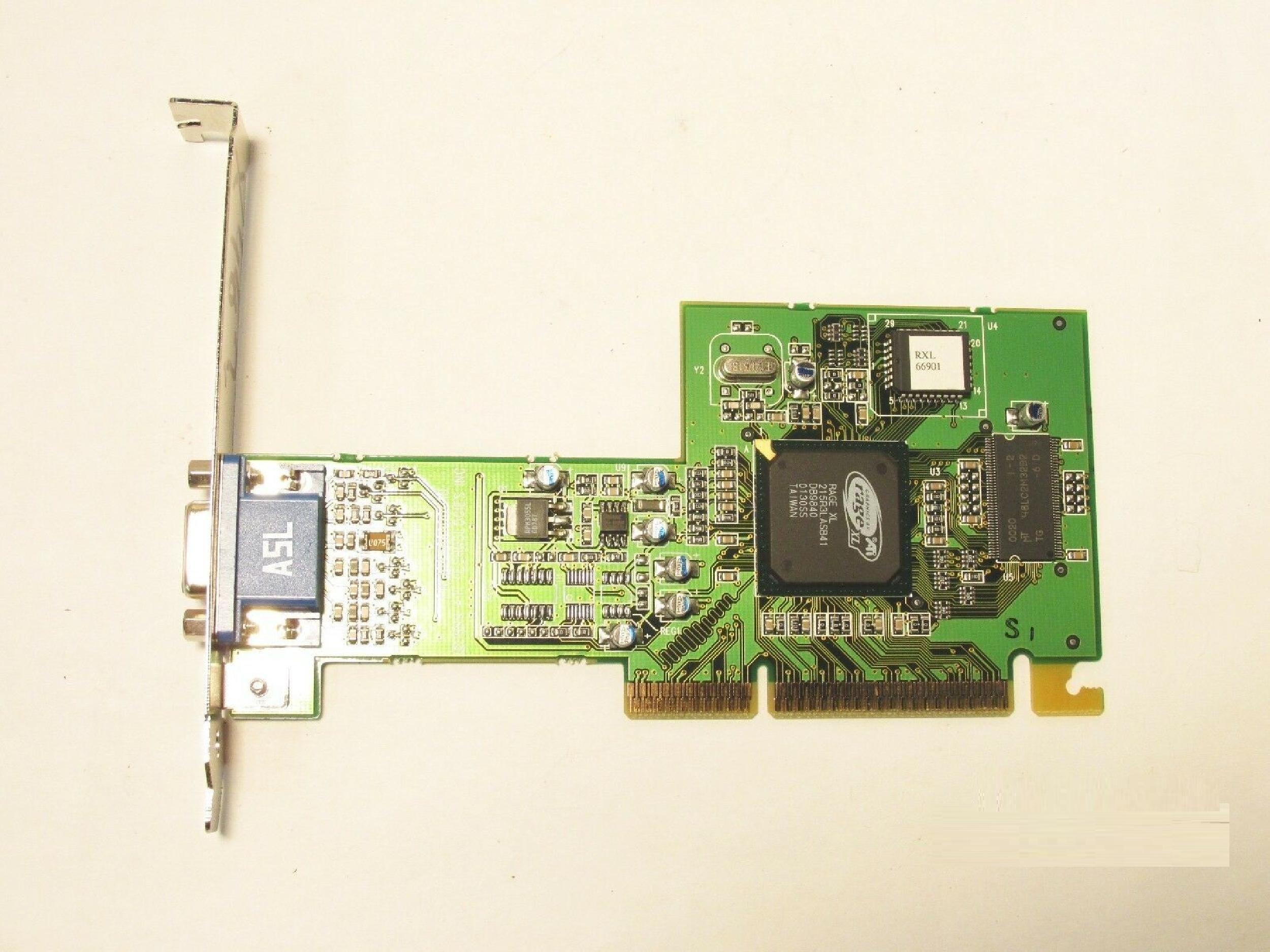 ATI 109-66900-10 8MB AGP VIDEO CARD WITH VGA OUTPUT RAGE XL PORT