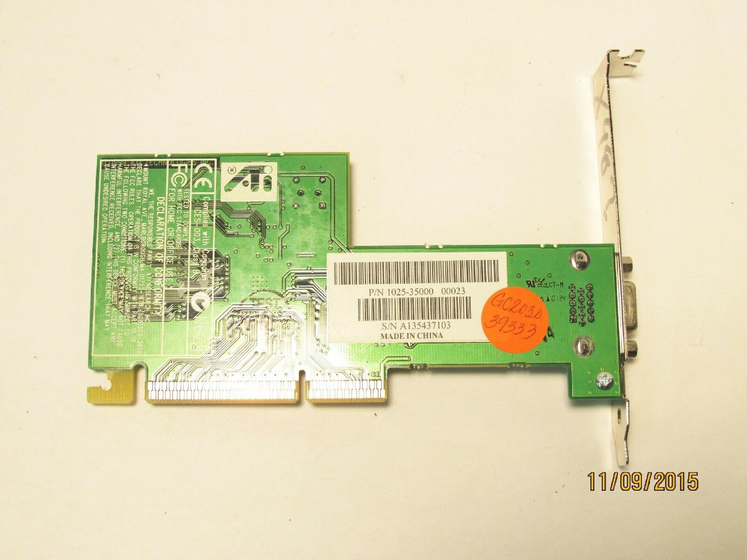 ATI 109-66900-10 8MB AGP VIDEO CARD WITH VGA OUTPUT RAGE XL PORT
